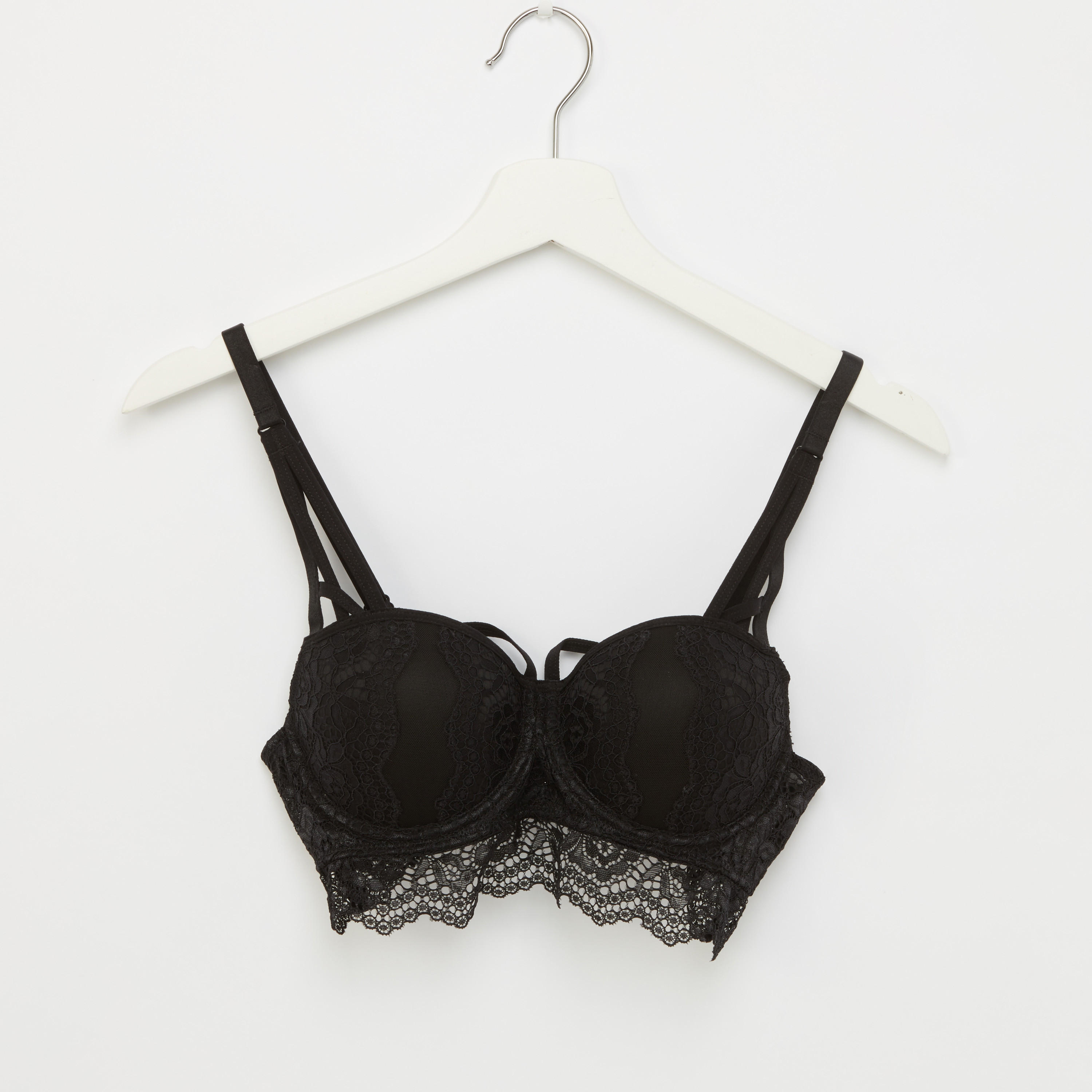 طقم سراويل داخلية وصدريّة بالكونيت مبطّنة بتفاصيل دانتيل-women-clothing-lingerie-lingeriesets-image-2