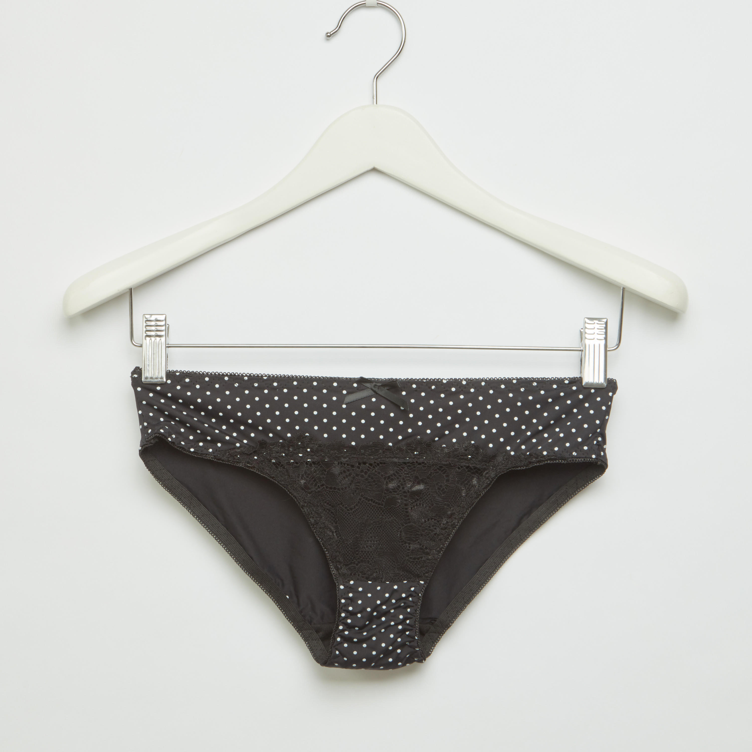 طقم سراويل داخلية وصدريّة بلانج مبطّنة بطبعات منقّطة-women-clothing-lingerie-lingeriesets-image-2