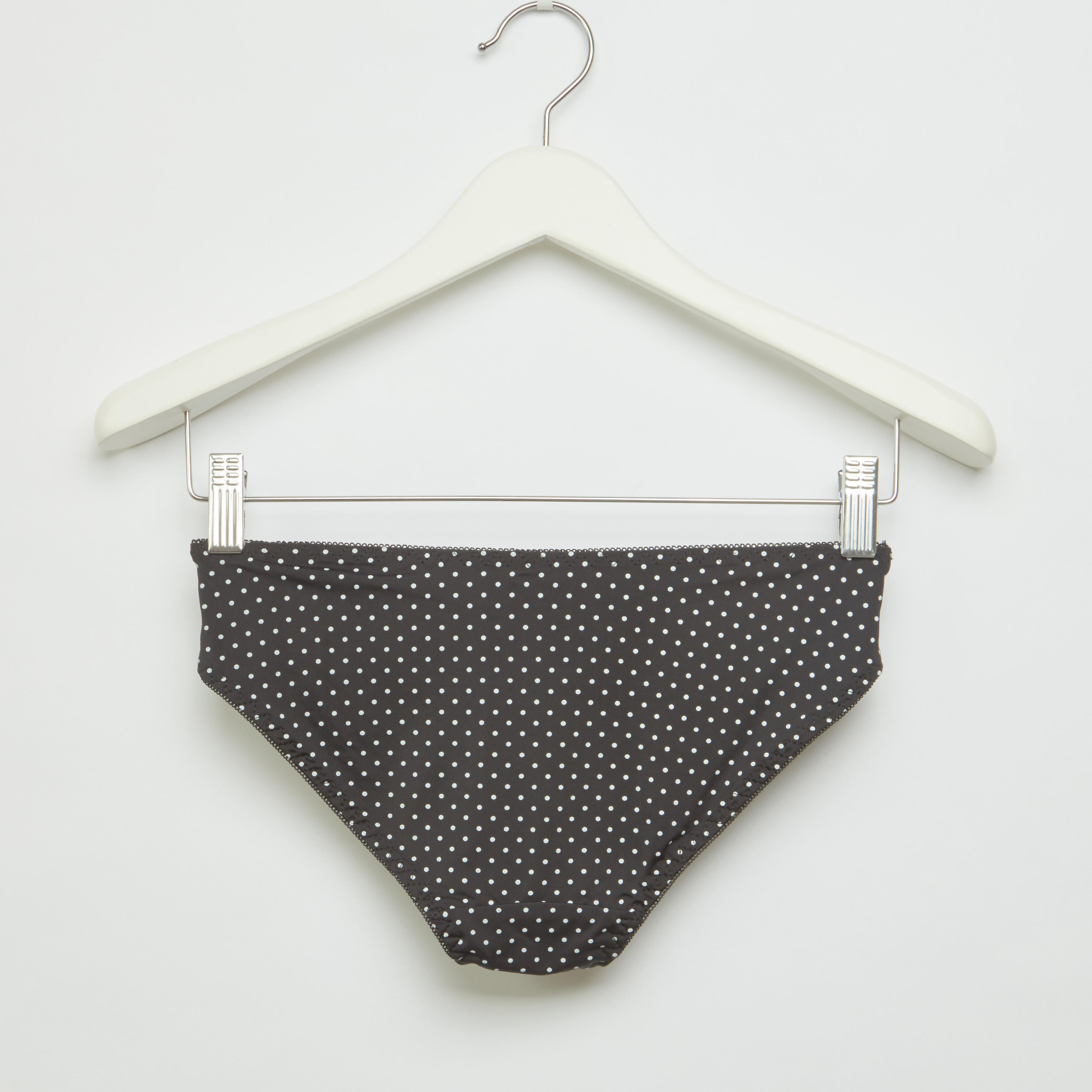 طقم سراويل داخلية وصدريّة بلانج مبطّنة بطبعات منقّطة-women-clothing-lingerie-lingeriesets-image-1
