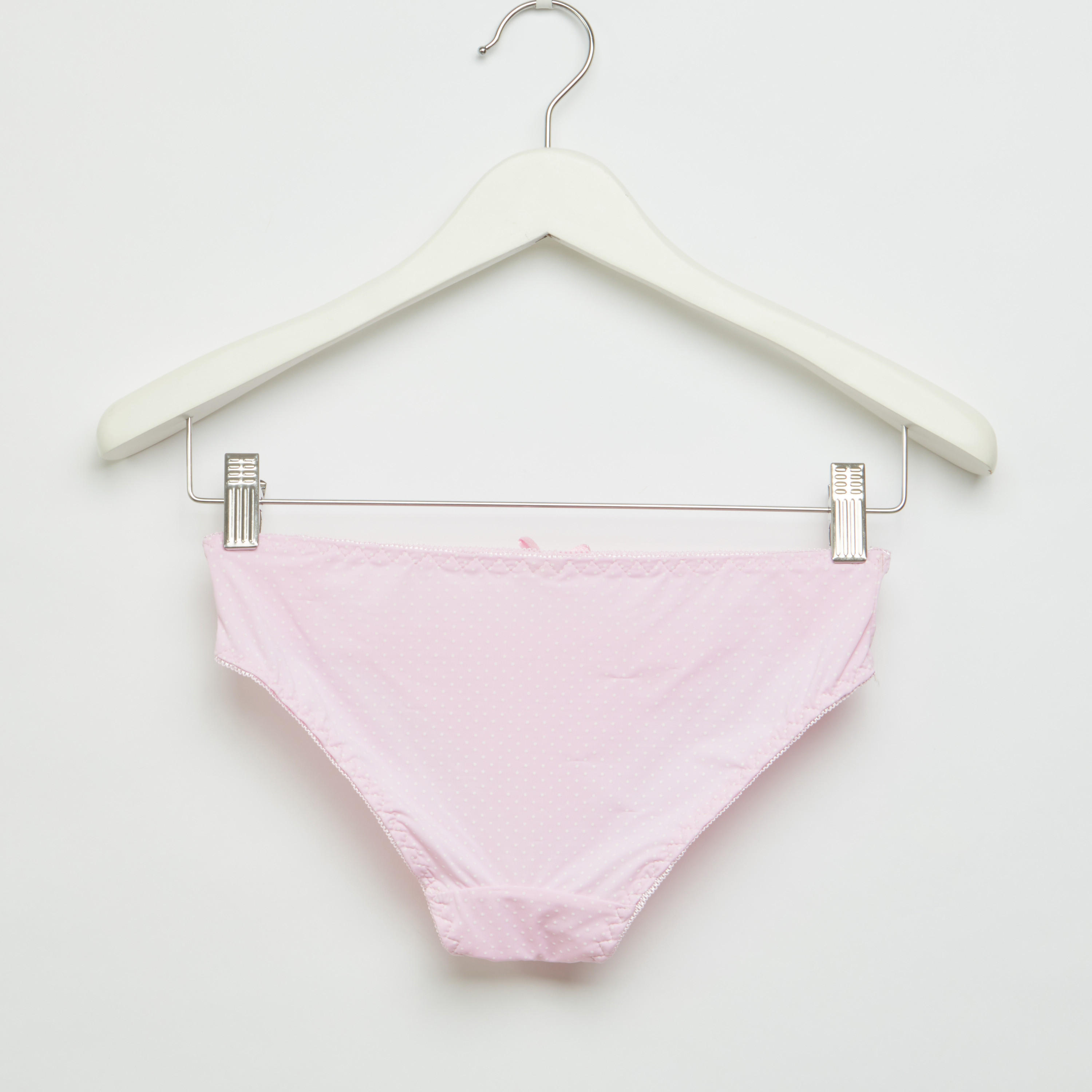 طقم سراويل داخلية وصدريّة ديمي مبطّنة بطبعات منقّطة-women-clothing-lingerie-lingeriesets-image-5