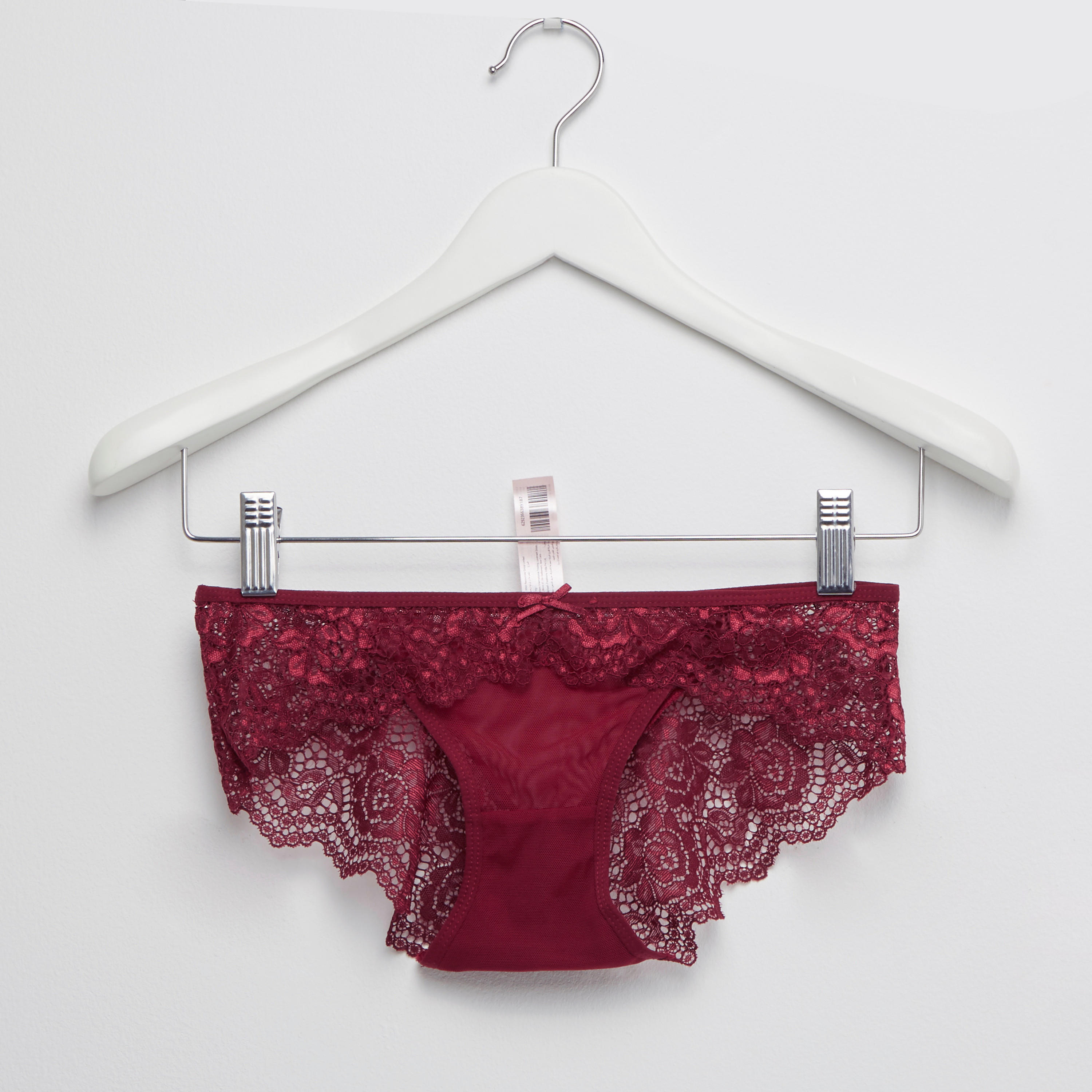 طقم سراويل داخلية وصدريّة ديمي مبطّنة بتفاصيل دانتيل-women-clothing-lingerie-lingeriesets-image-4