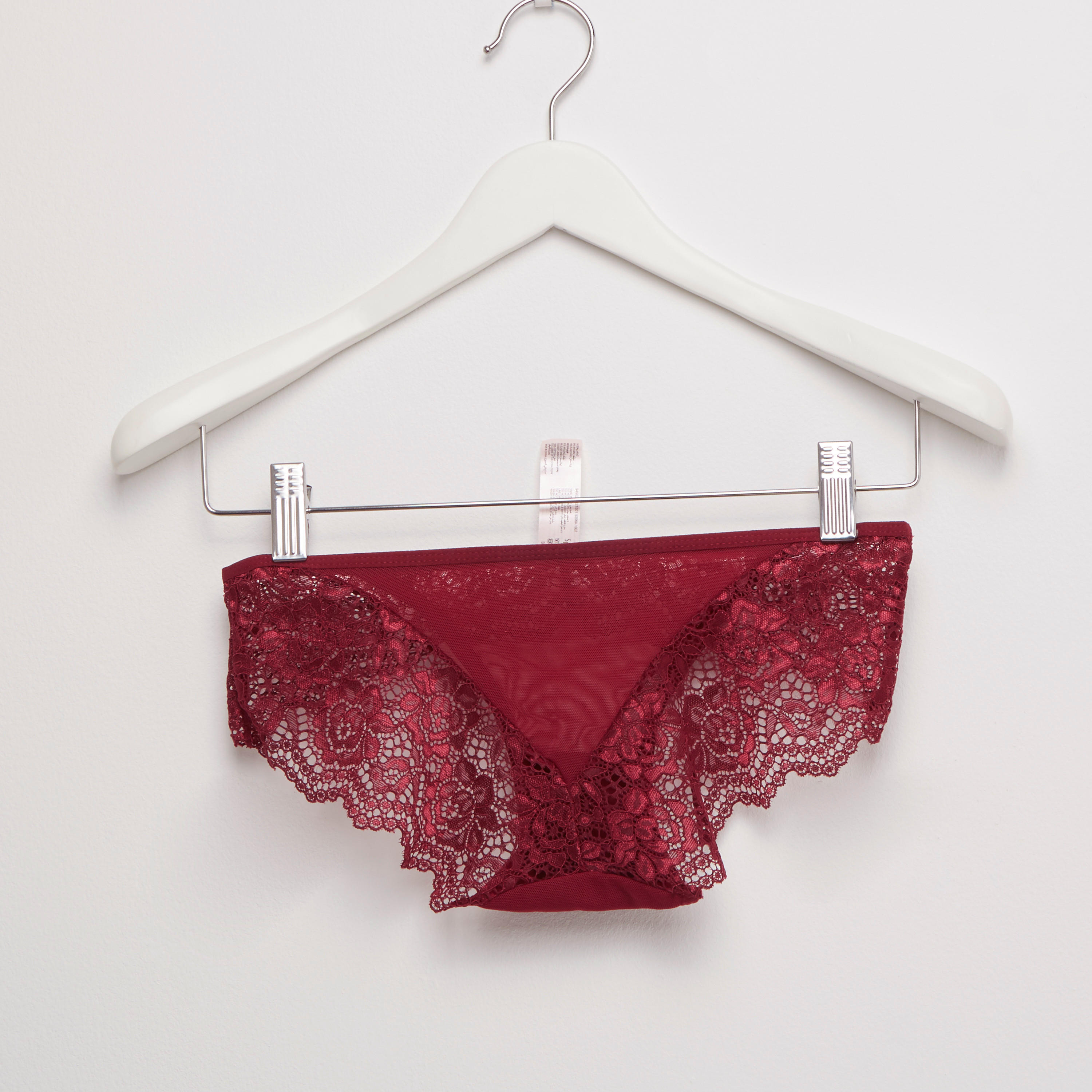 طقم سراويل داخلية وصدريّة ديمي مبطّنة بتفاصيل دانتيل-women-clothing-lingerie-lingeriesets-image-5