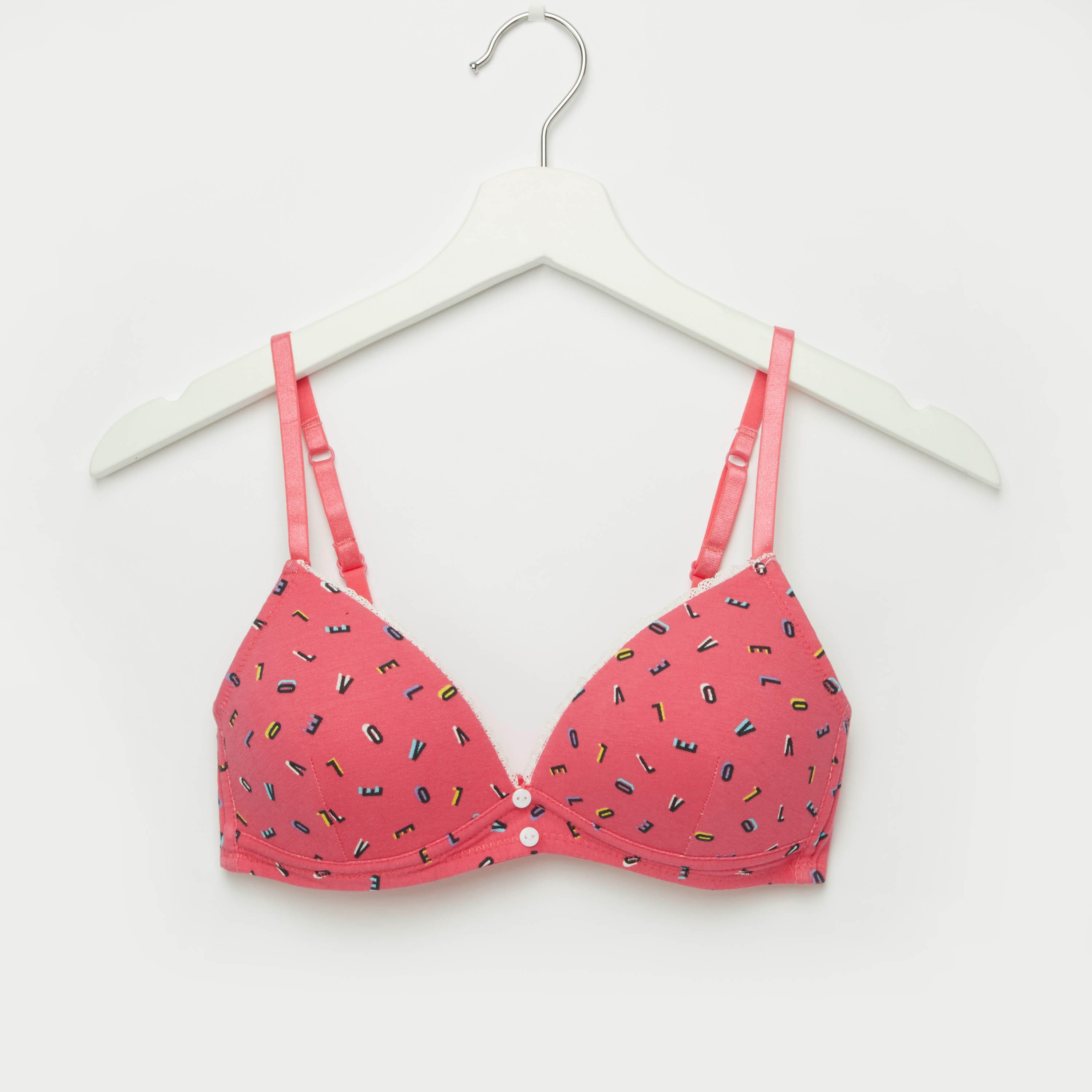 صدريّة تيشيرت ببطانة خفيفة وحمّالات قابلة للتعديل - طقم من قطعتين متنوعتين-women-clothing-lingerie-bras-image-4