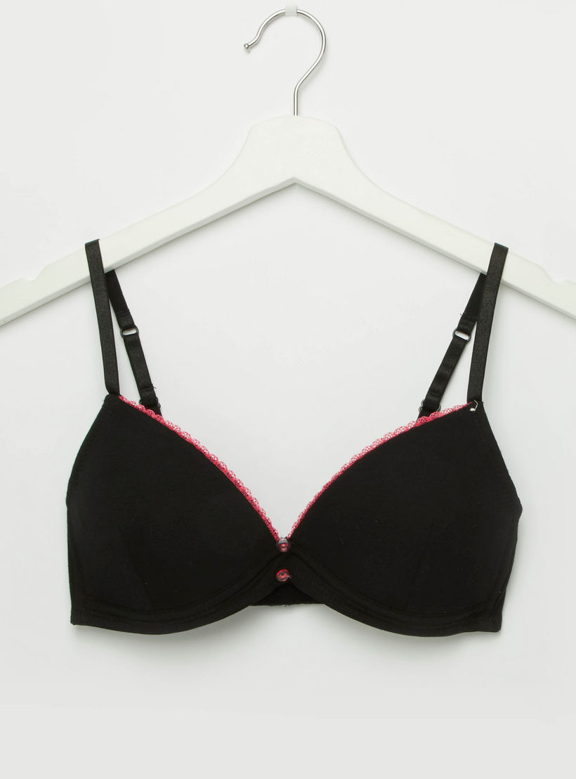 صدريّة تيشيرت ببطانة خفيفة وحمّالات قابلة للتعديل - طقم من قطعتين متنوعتين-women-clothing-lingerie-bras-image-2