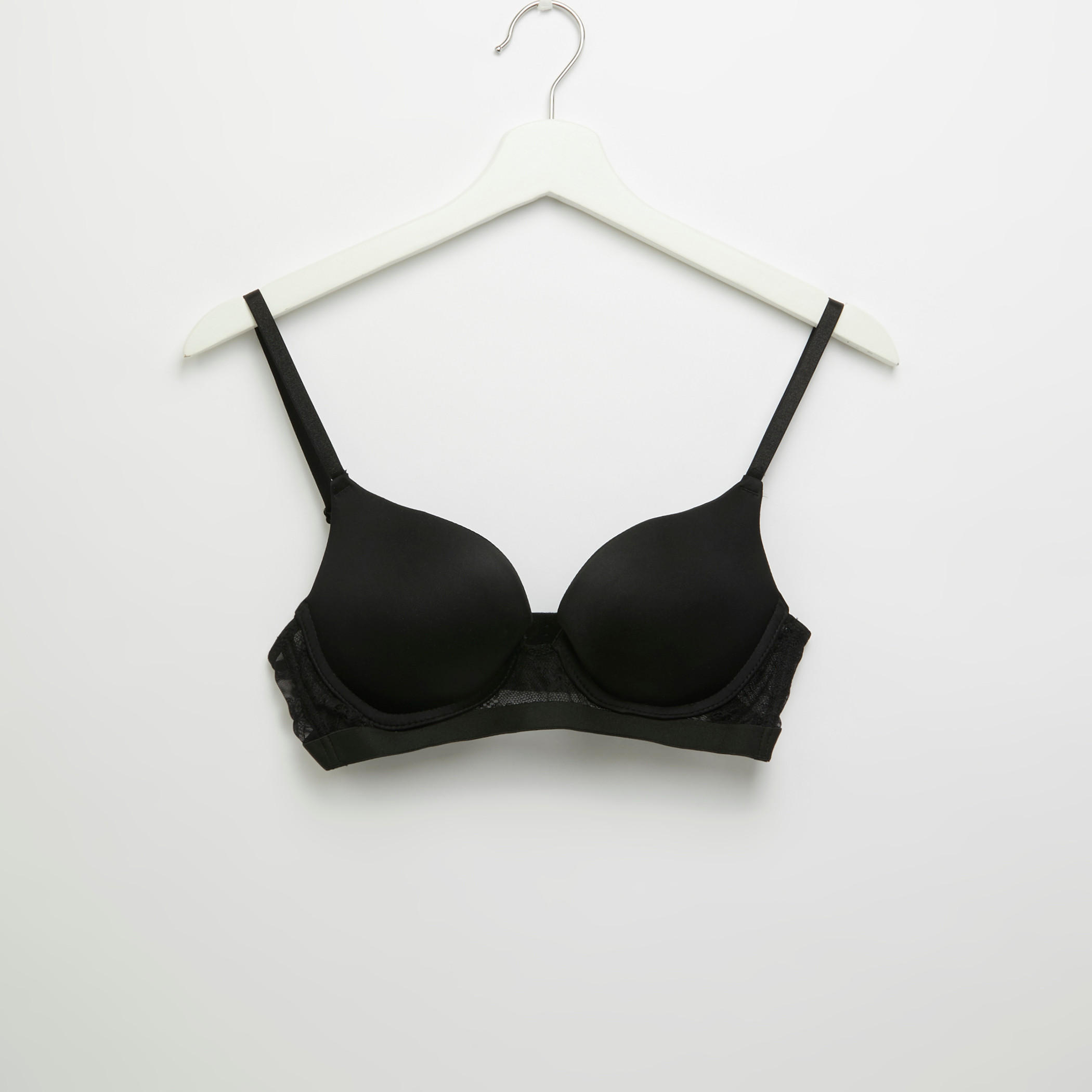طقم سراويل داخلية وصدريّة بلانج مبطّنة بتفاصيل دانتيل-women-clothing-lingerie-lingeriesets-image-2