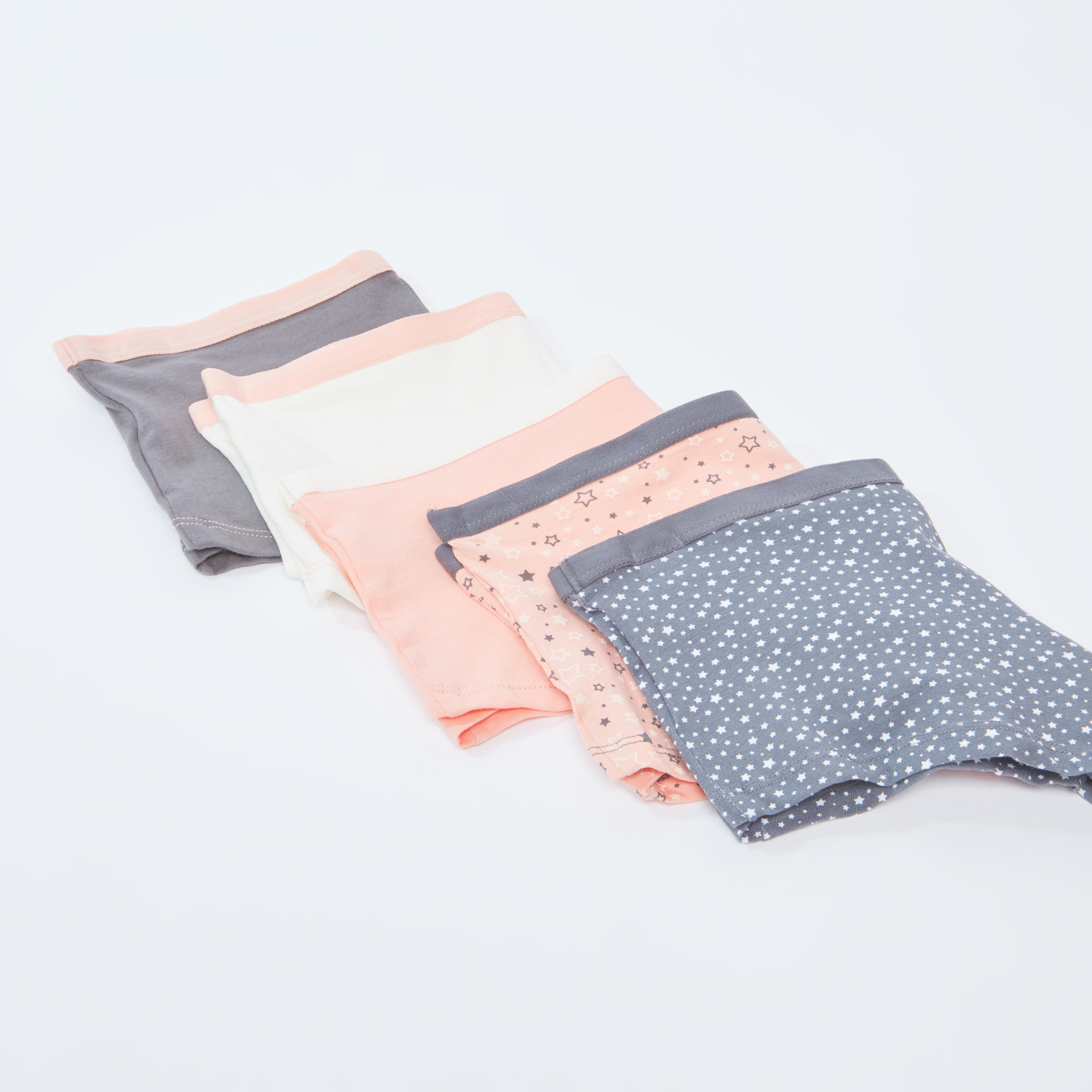 بوي شورت بخصر مطّاطي عريض - طقم من 5 قطع متنوعة-women-clothing-lingerie-panties-image-3
