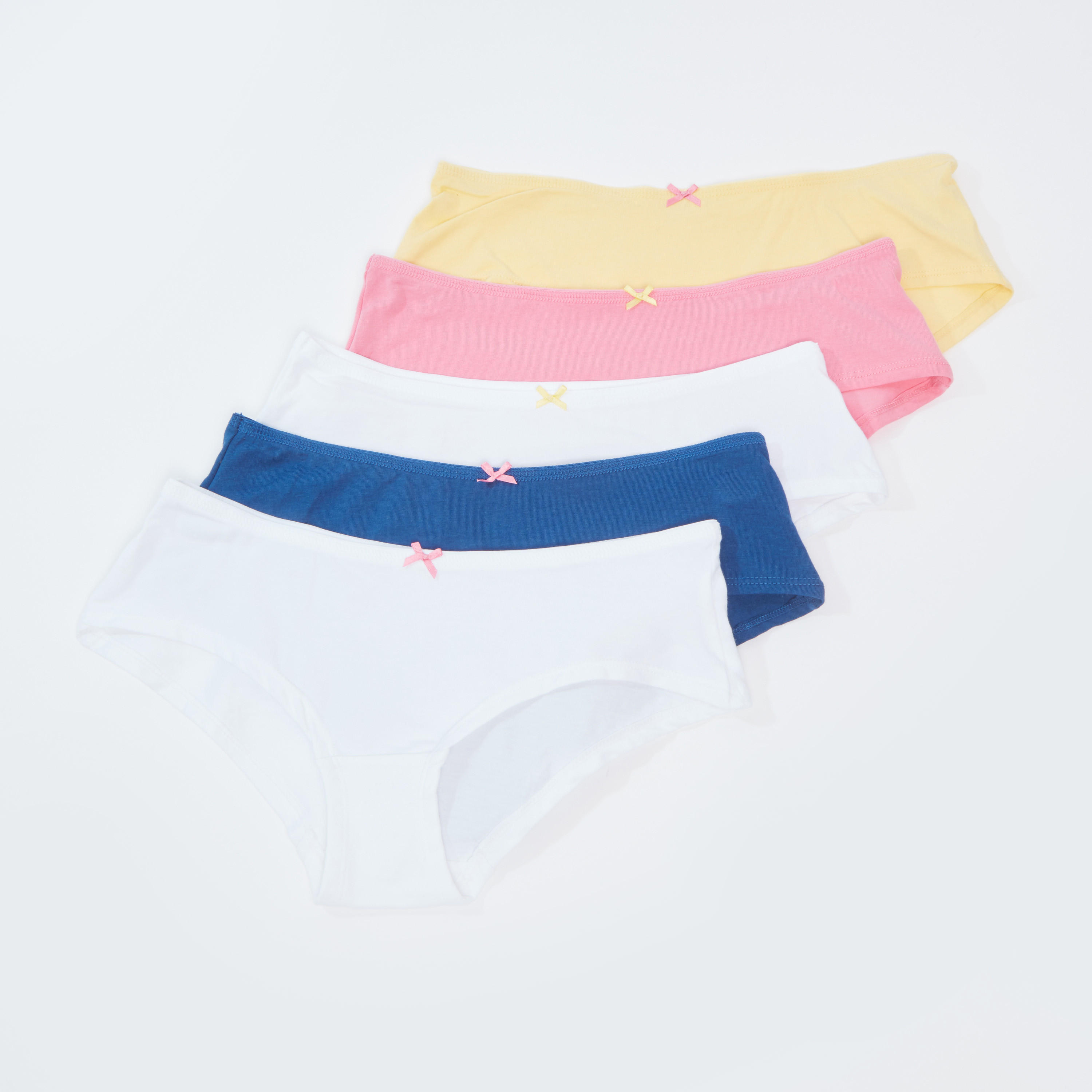 سراويل داخلية سادة بخصر مطاطي - طقم من 5 قطع-women-clothing-lingerie-panties-image-1