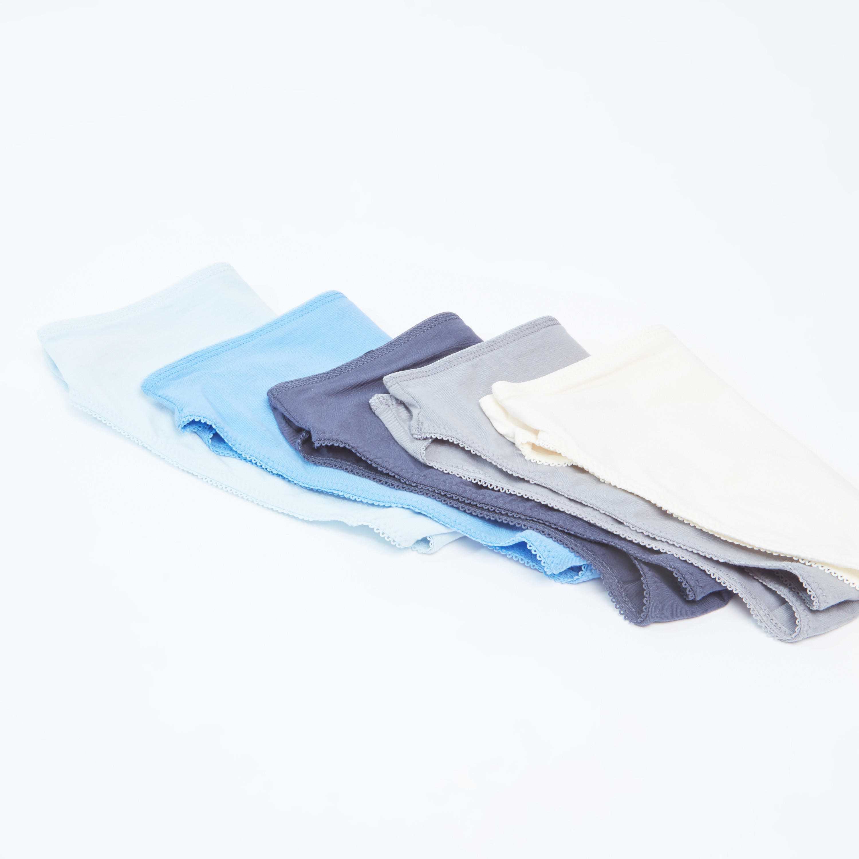 سراويل داخلية سادة مرتفعة بخصر مطّاطي - طقم من 5 قطع-women-clothing-lingerie-panties-image-3