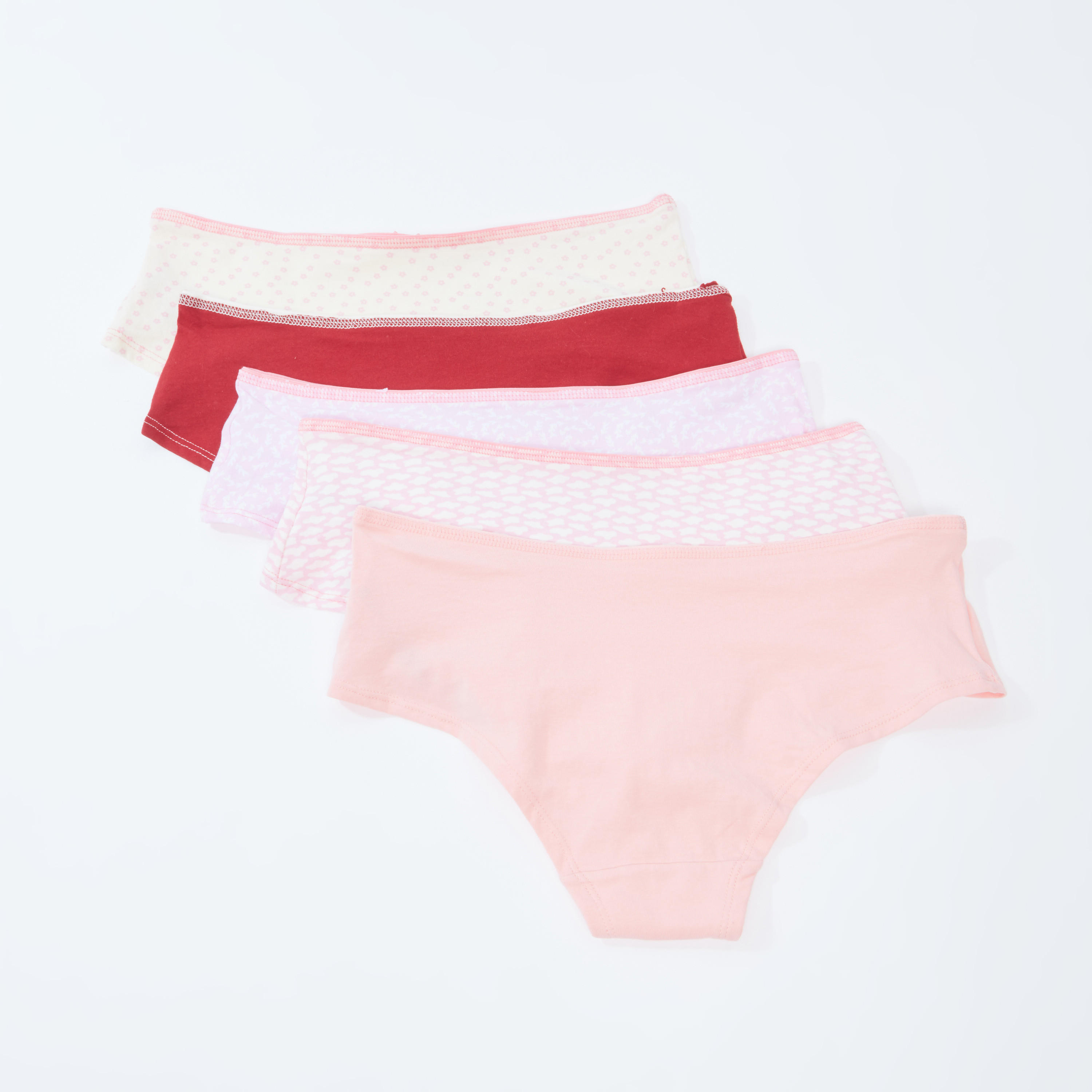 سراويل داخلية بألوان متعدّدة مع خصر مطّاطي - طقم من 5 قطع-women-clothing-lingerie-panties-image-2