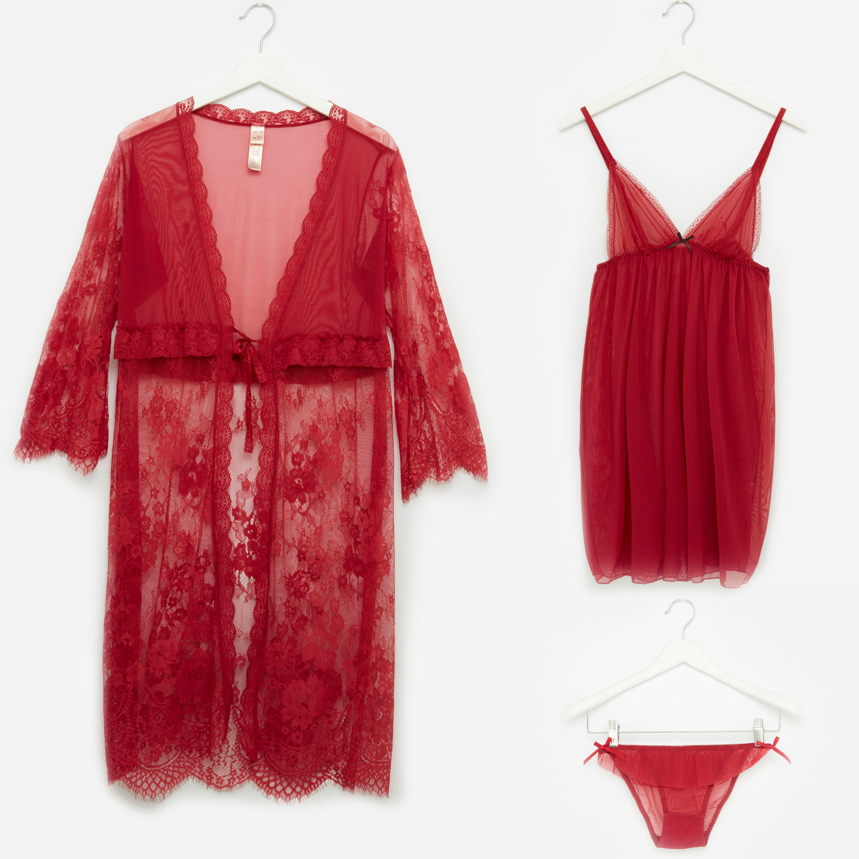 طقم ملابس نوم دانتيل من 3 قطع-women-clothing-nightwear-pyjamas-longsets-image-9
