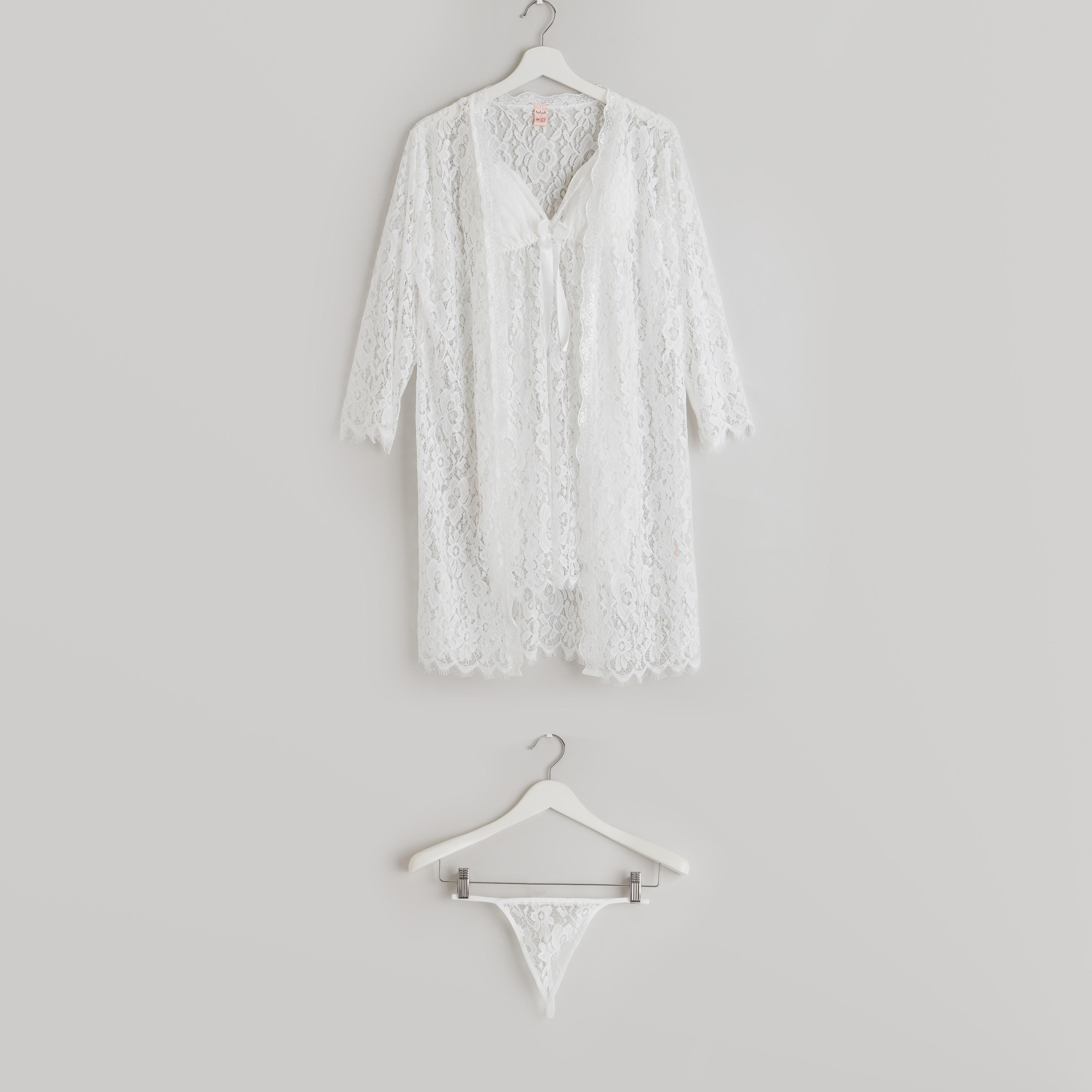 طقم ملابس نوم بارز الملمس من  ثلالث قطع-women-clothing-nightwear-pyjamas-longsets-image-1