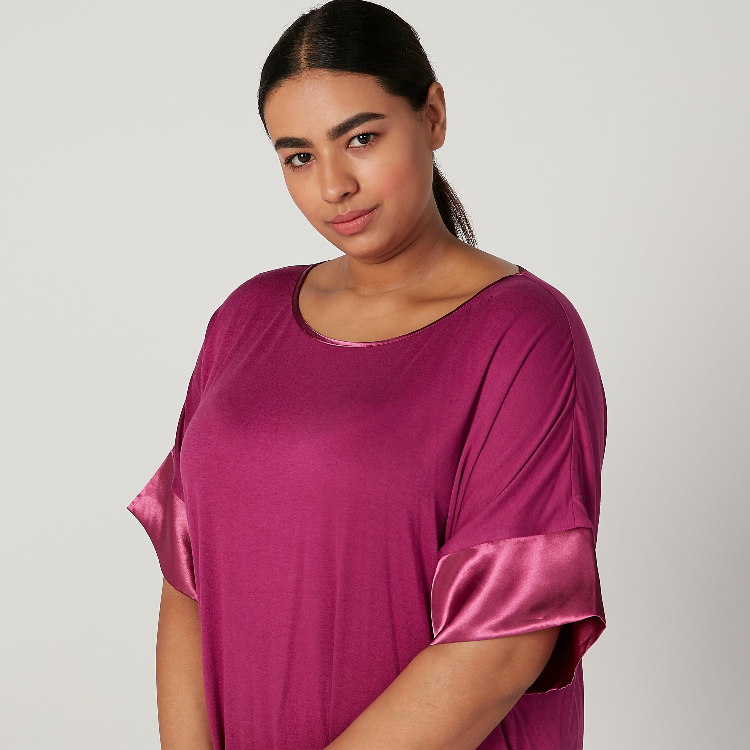 Plain Boat Neck Top and Full Length Pyjama Set-women-clothing-nightwear-pyjamas-longsets-image-3