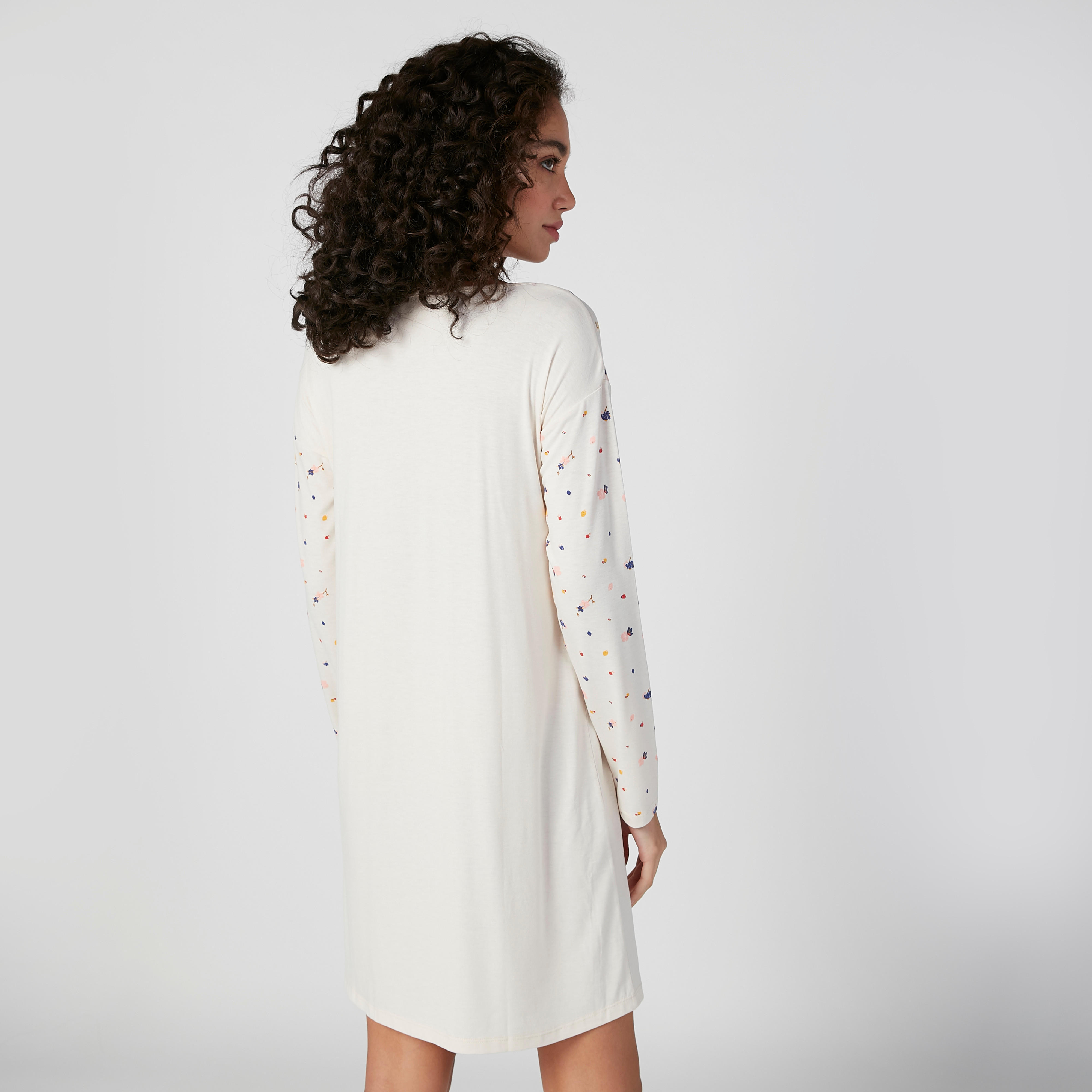 فستان تيشيرت بياقة قارب وأكمام طويلة وطبعات-women-clothing-nightwear-nighties-image-3