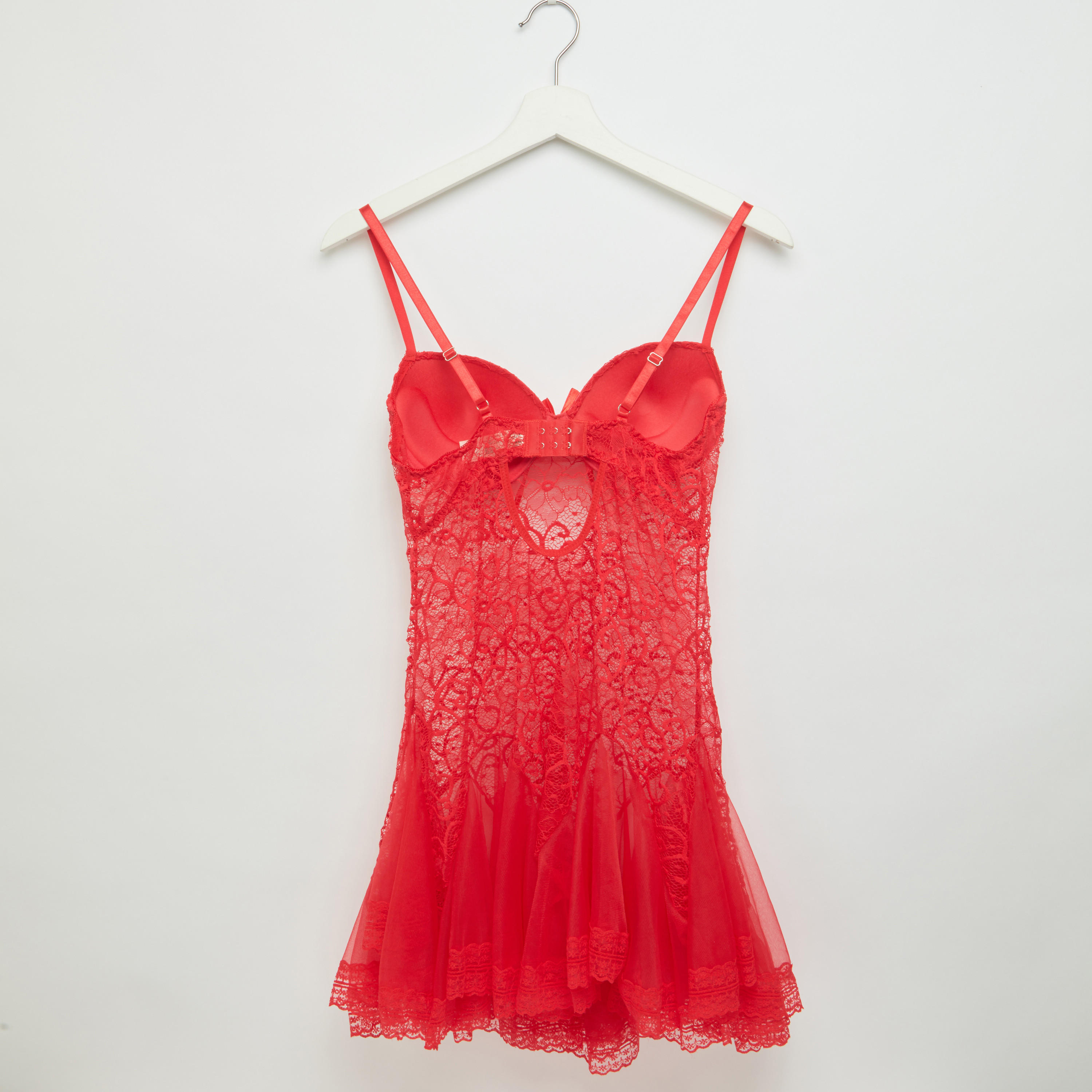 Lace Padded Night Dress with Thongs-women-clothing-lingerie-babydollsandbodysuits-image-4