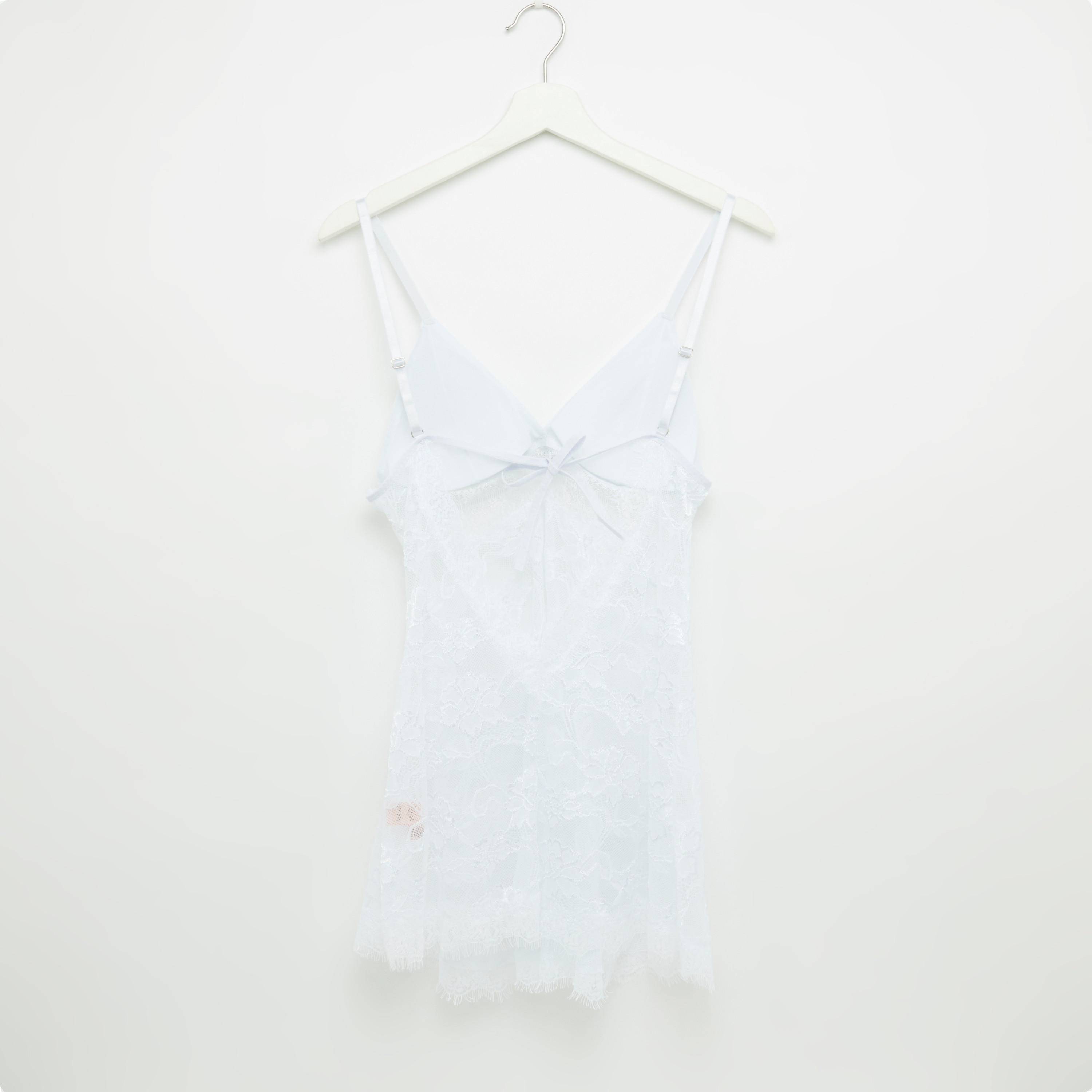 قميص نوم دانتيل بأربطة مع ثونج-women-clothing-lingerie-babydollsandbodysuits-image-3
