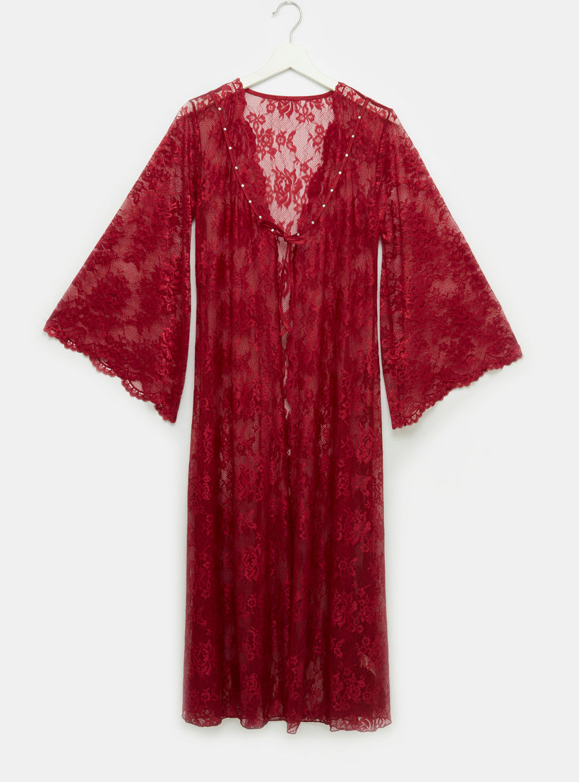 طقم ملابس نوم دانتيل من 3 قطع-women-clothing-nightwear-pyjamas-longsets-image-7