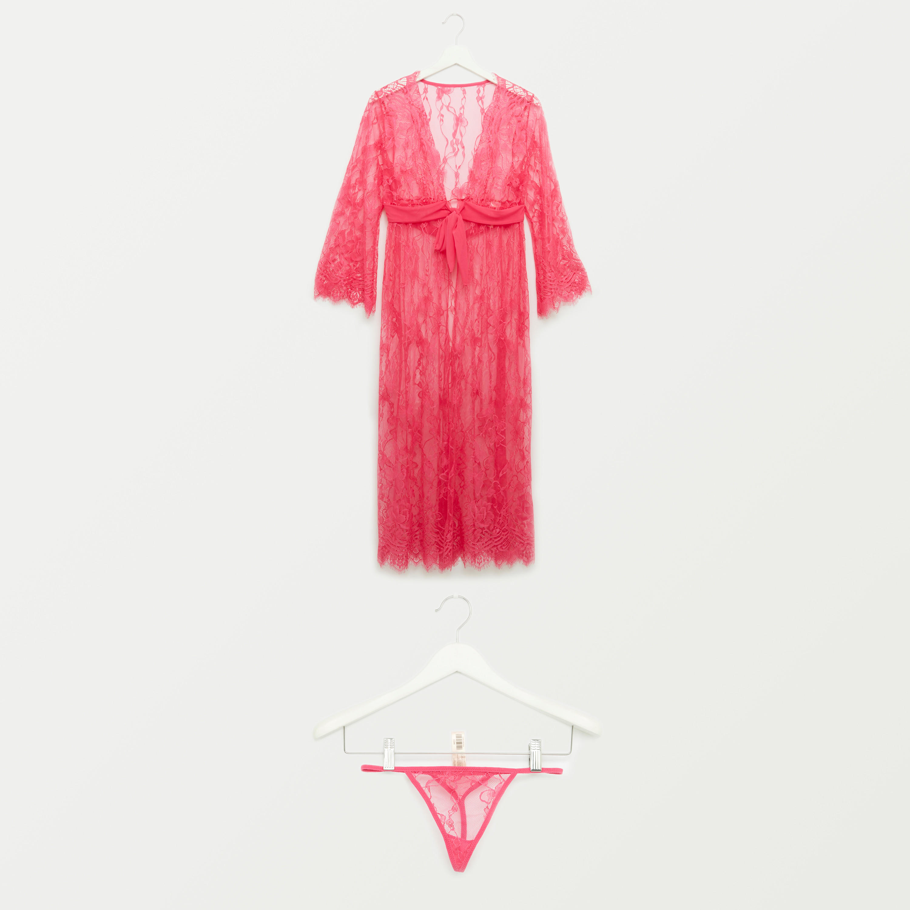 طقم ملابس نوم دانتيل - من 3 قطع-women-clothing-nightwear-nighties-image-1