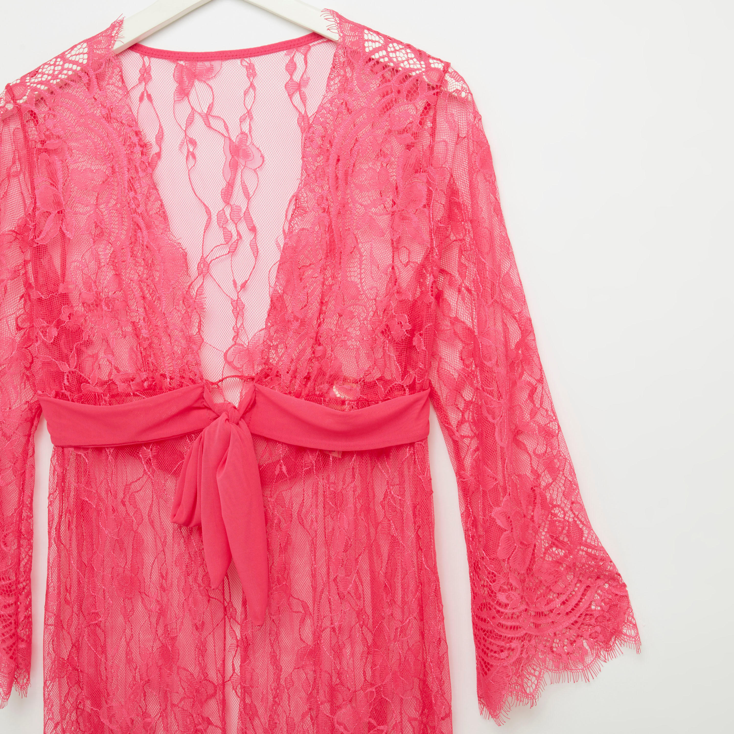 طقم ملابس نوم دانتيل - من 3 قطع-women-clothing-nightwear-nighties-image-4