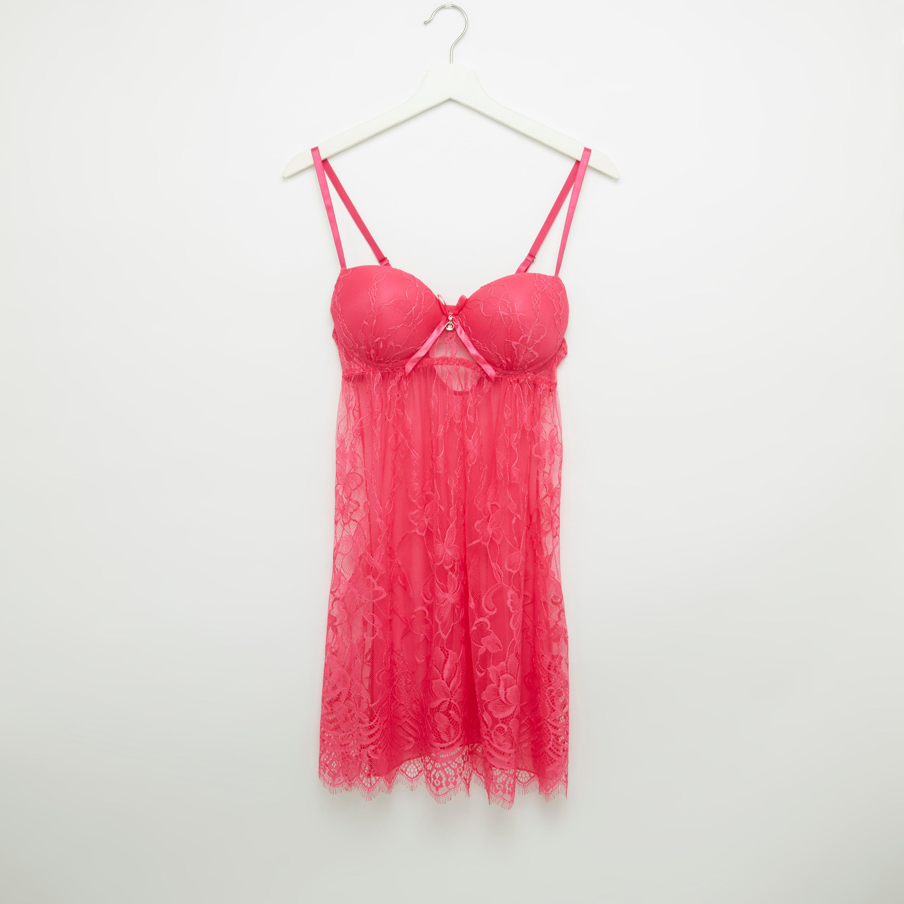 طقم ملابس نوم دانتيل - من 3 قطع-women-clothing-nightwear-nighties-image-5