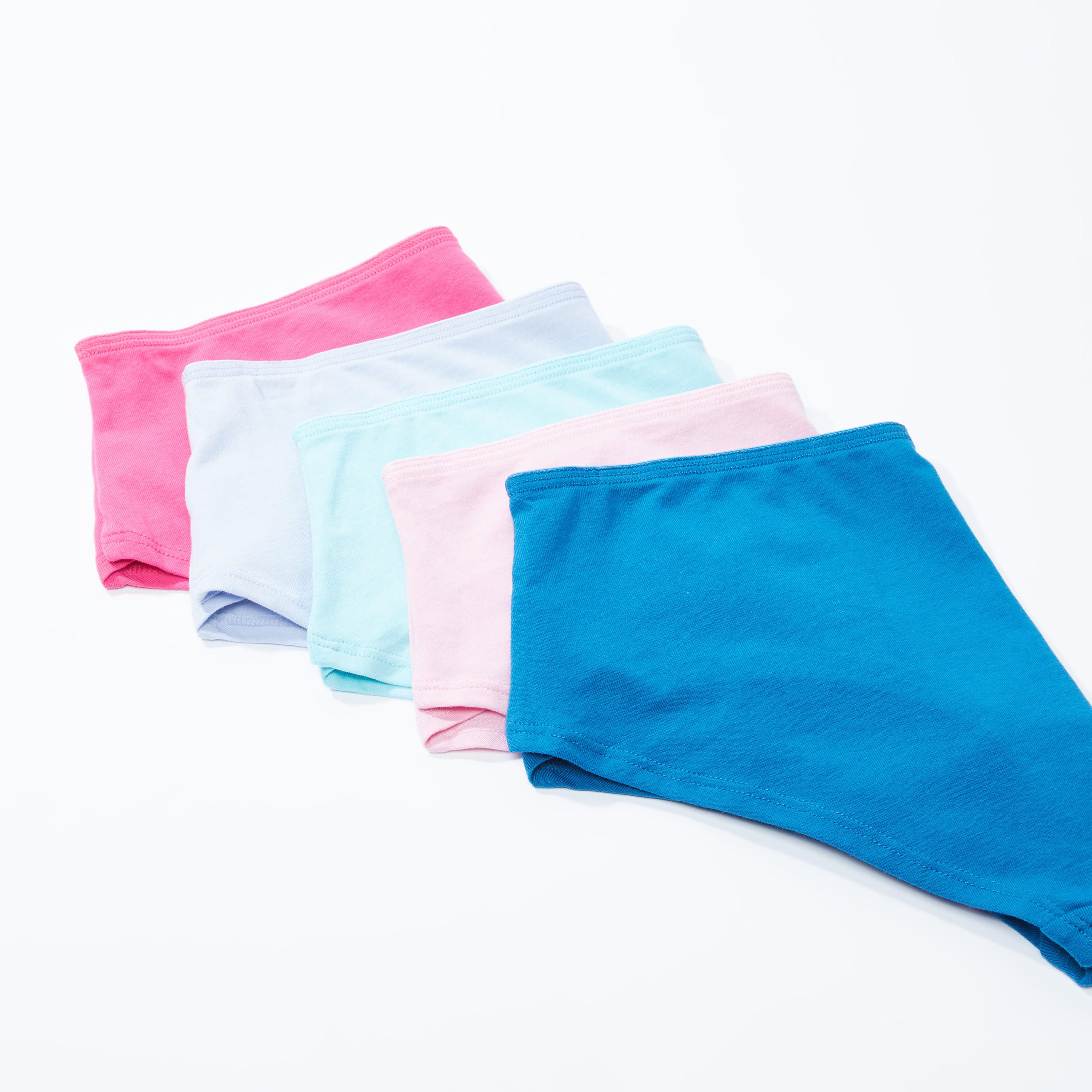Set of 5 - Plain Hipster Briefs with Elasticised Waistband-women-clothing-lingerie-panties-image-3