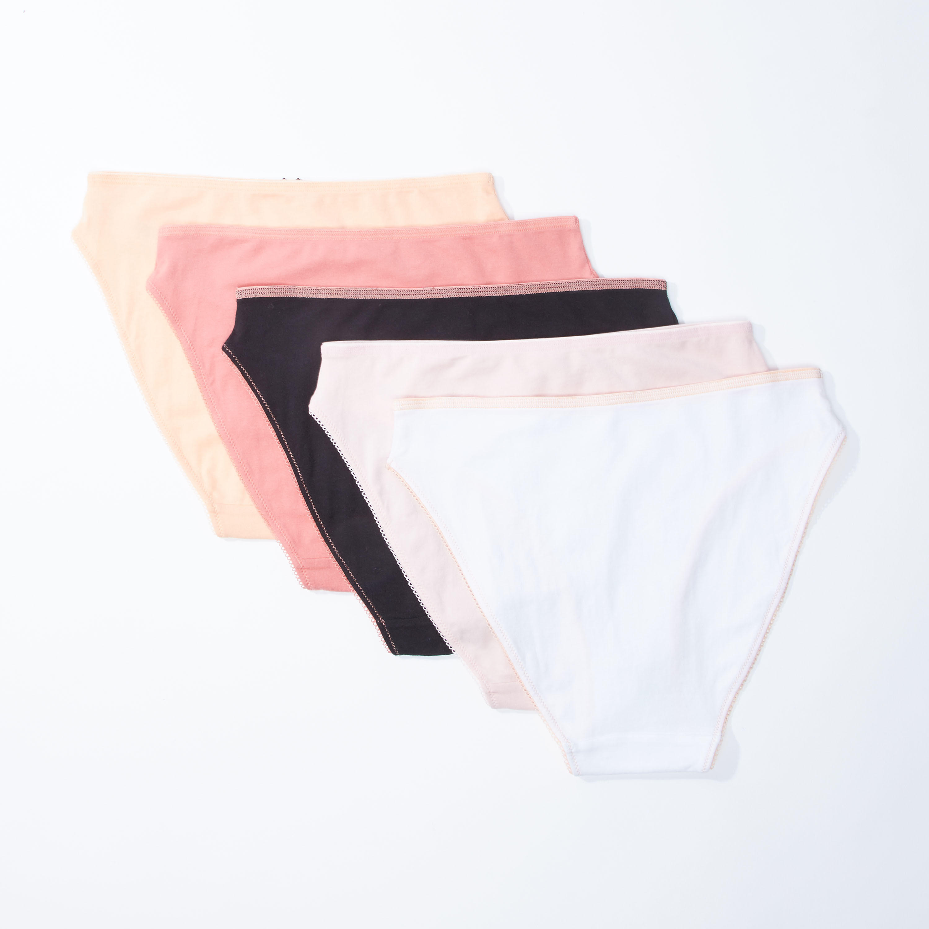 سراويل داخلية مستدام سادة بخصر مطاطي من خامات - طقم من 5 قطع-women-clothing-lingerie-panties-image-2