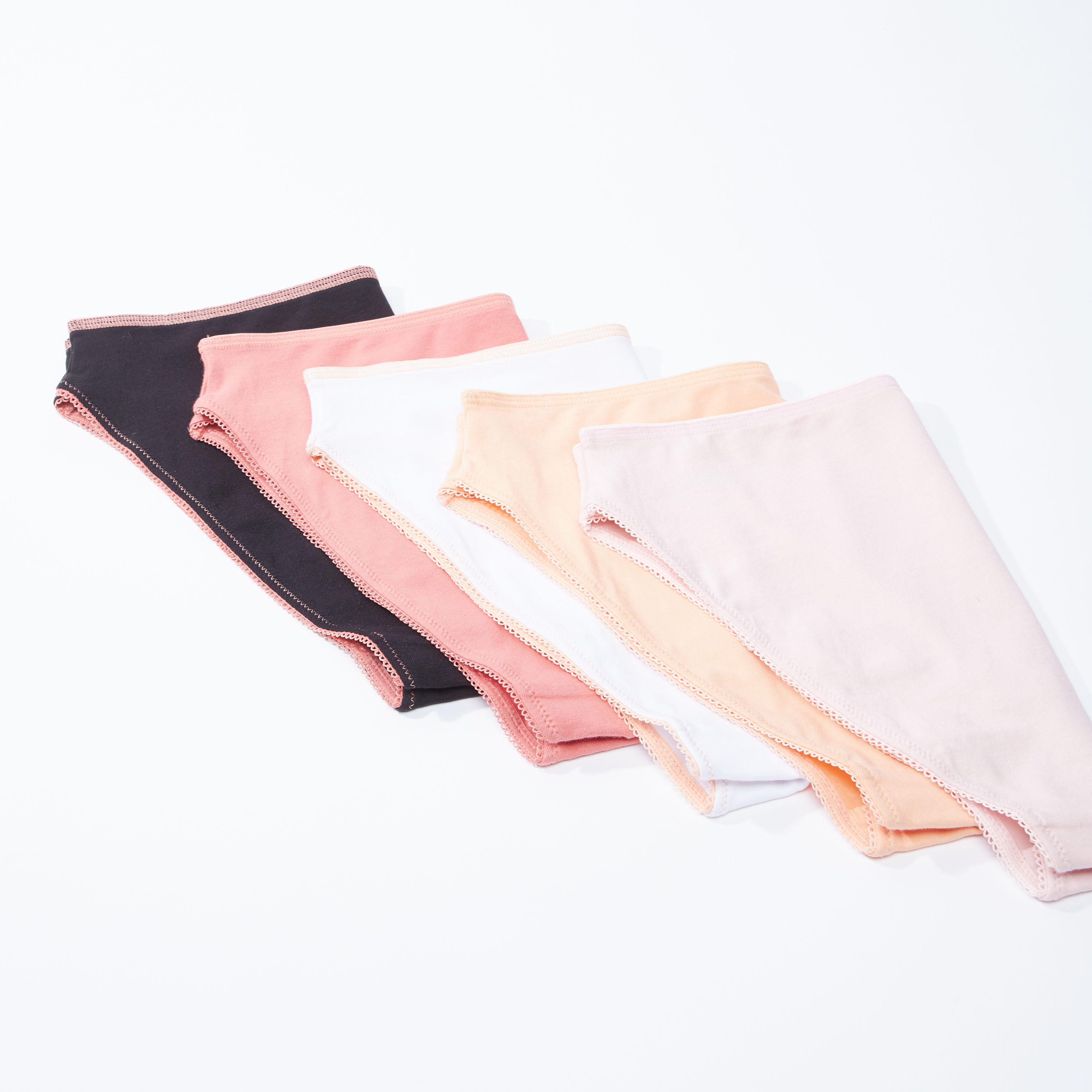 سراويل داخلية مستدام سادة بخصر مطاطي من خامات - طقم من 5 قطع-women-clothing-lingerie-panties-image-3