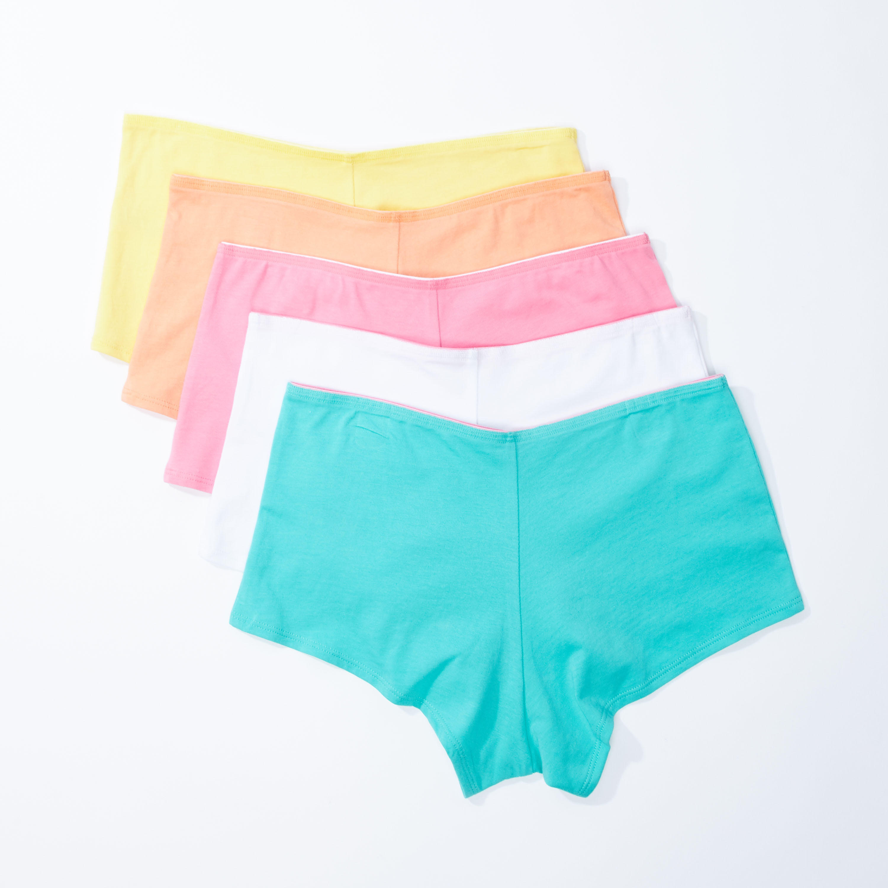 سراويل مستدام بوي شورت بخصر مطاطي- طقم من 5 قطع-women-clothing-lingerie-panties-image-2