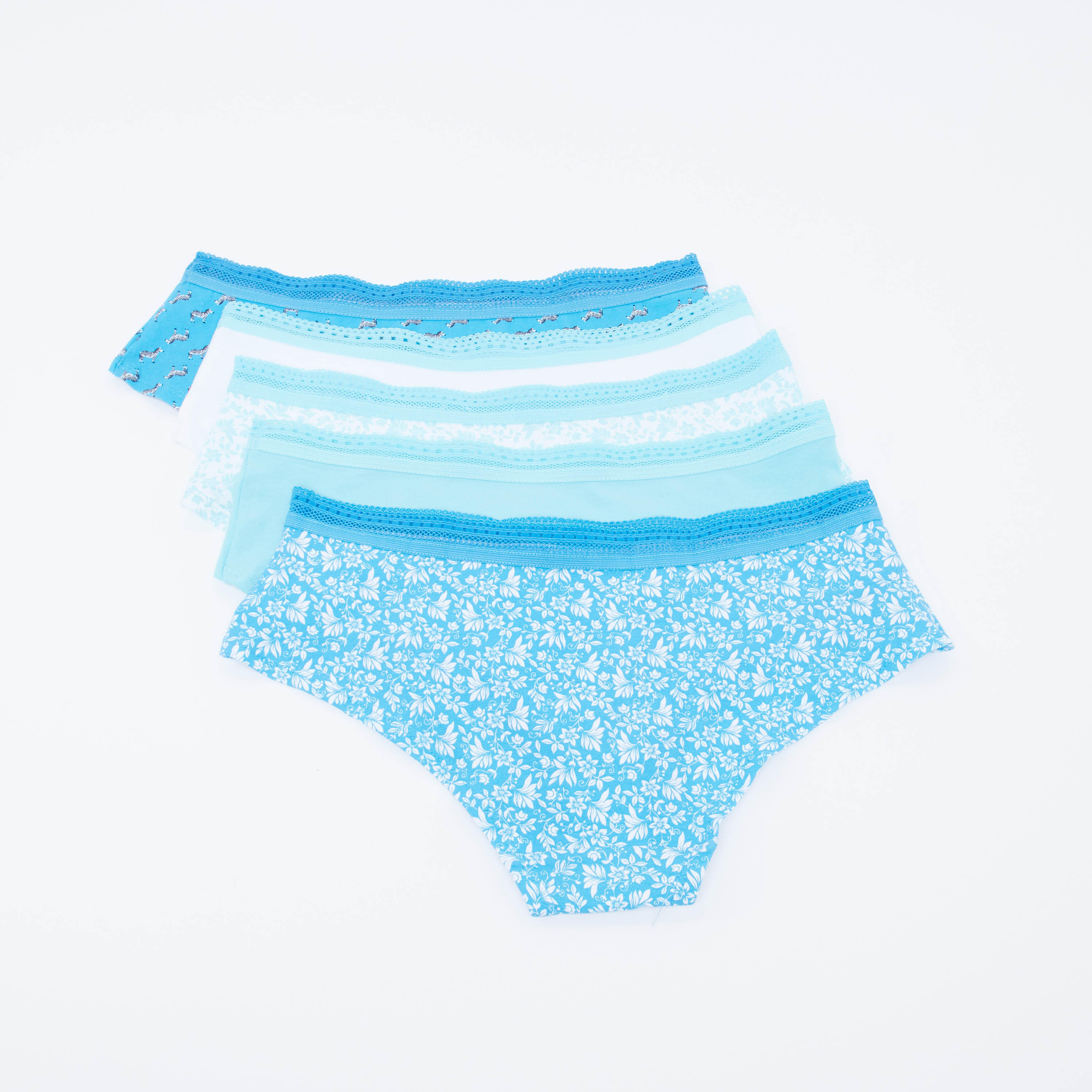 سراويل داخلية متنوعة بخصر مطّاطي - طقم من 5 قطع-women-clothing-lingerie-panties-image-2