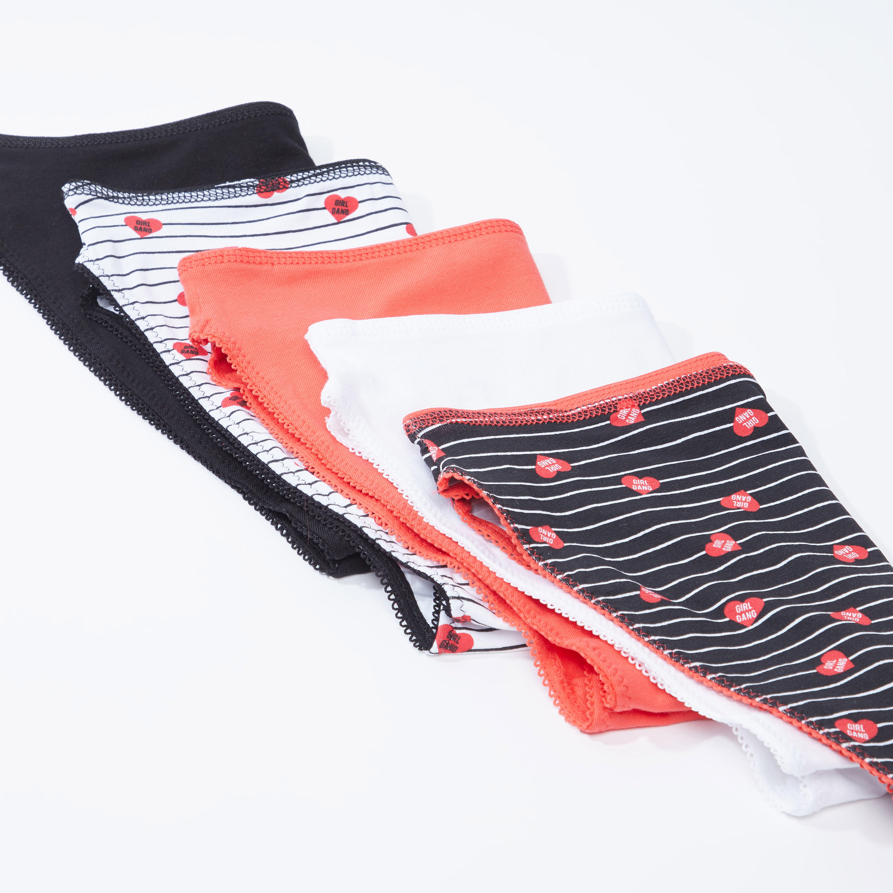 سراويل داخلية متنوعة بخصر مطّاطي بألوان متنوعة- طقم من 5 قطع-women-clothing-lingerie-panties-image-3