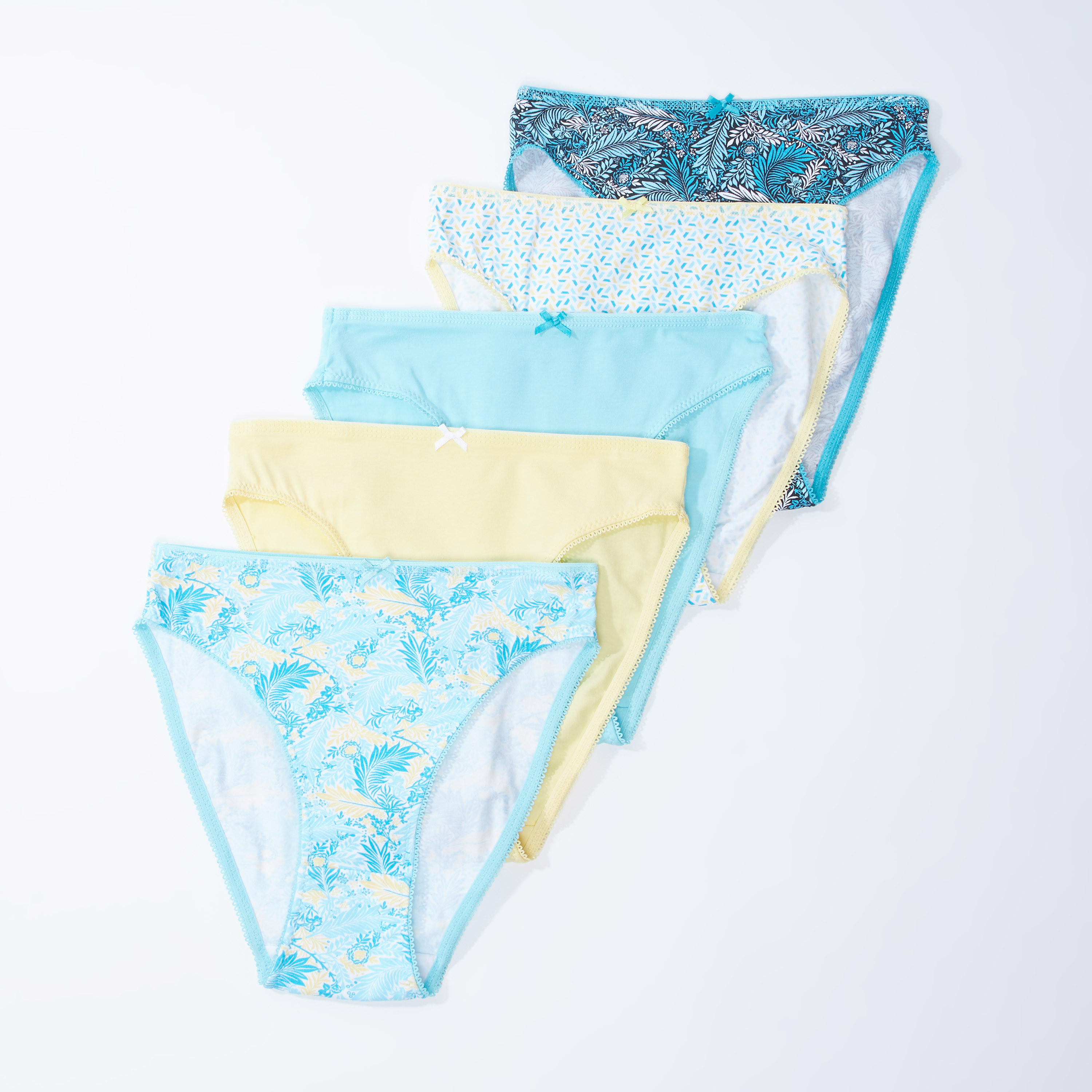 سراويل داخلية متنوعة بتفاصيل دانتيل - طقم من 5 قطع-women-clothing-lingerie-panties-image-1