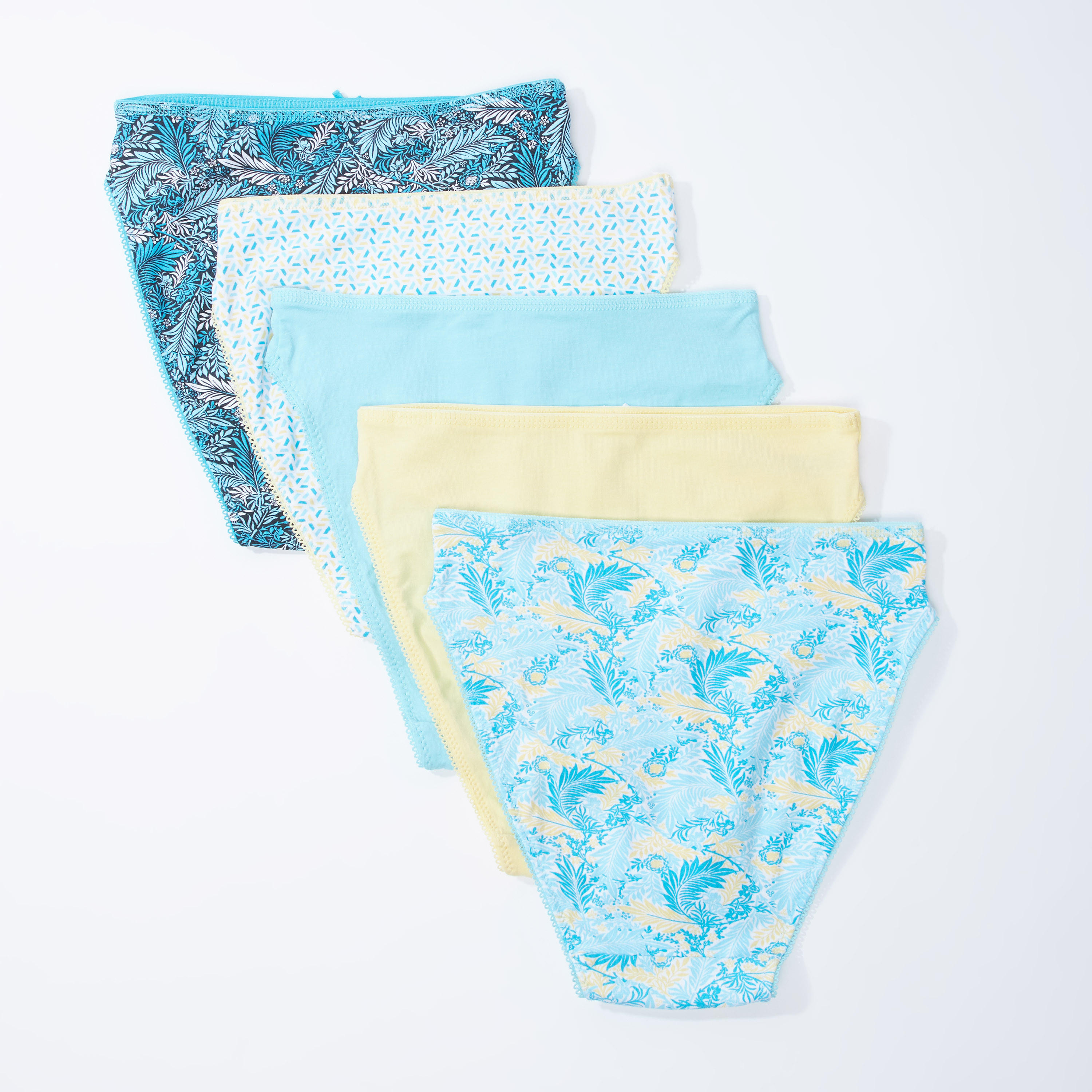 سراويل داخلية متنوعة بتفاصيل دانتيل - طقم من 5 قطع-women-clothing-lingerie-panties-image-2