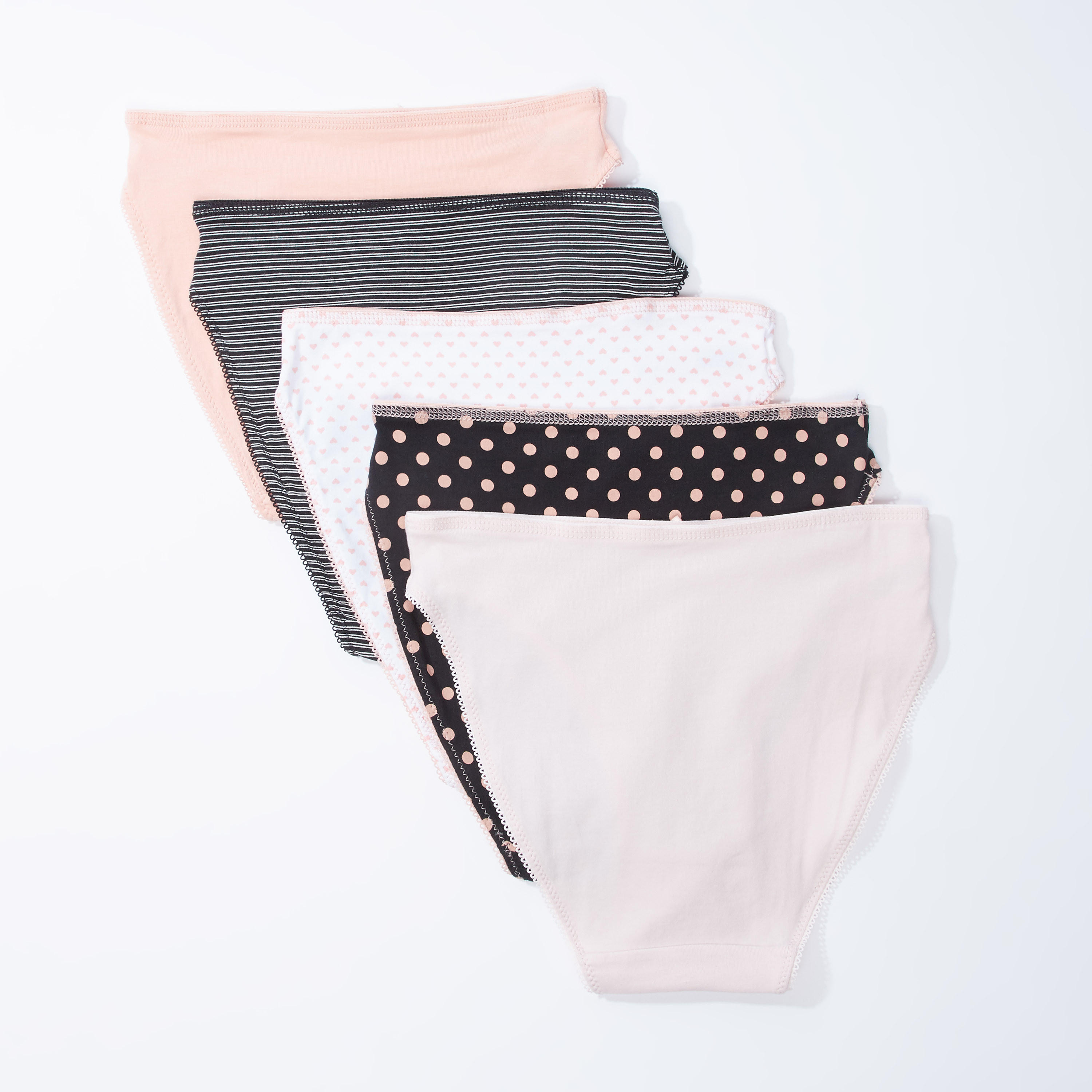 سراويل داخلية متنوعة بتفاصيل دانتيل - طقم من 5 قطع-women-clothing-lingerie-panties-image-2
