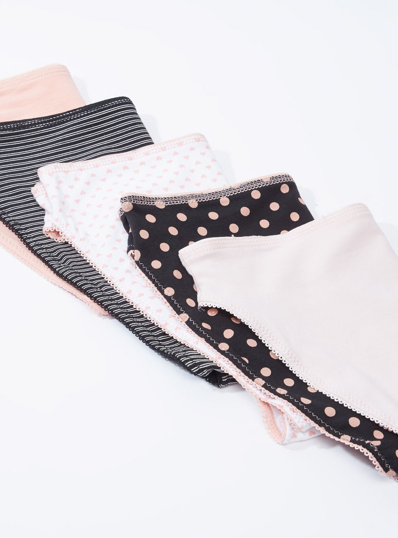 سراويل داخلية متنوعة بتفاصيل دانتيل - طقم من 5 قطع-women-clothing-lingerie-panties-image-3