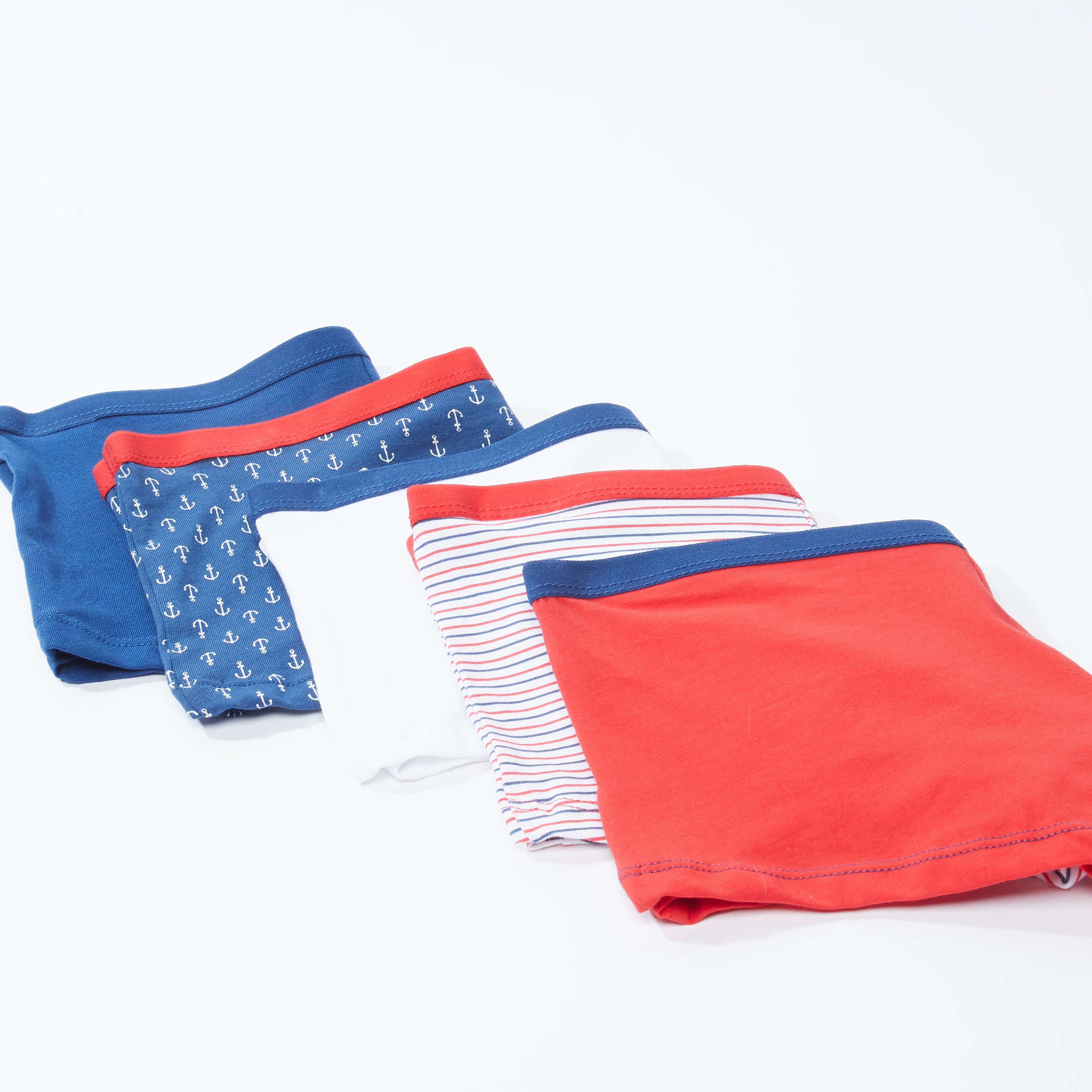 سراويل داخلية بوي شورت متنوعة بخصر مطاطي بألوان متنوعة - طقم من 5 قطع-women-clothing-lingerie-panties-image-3