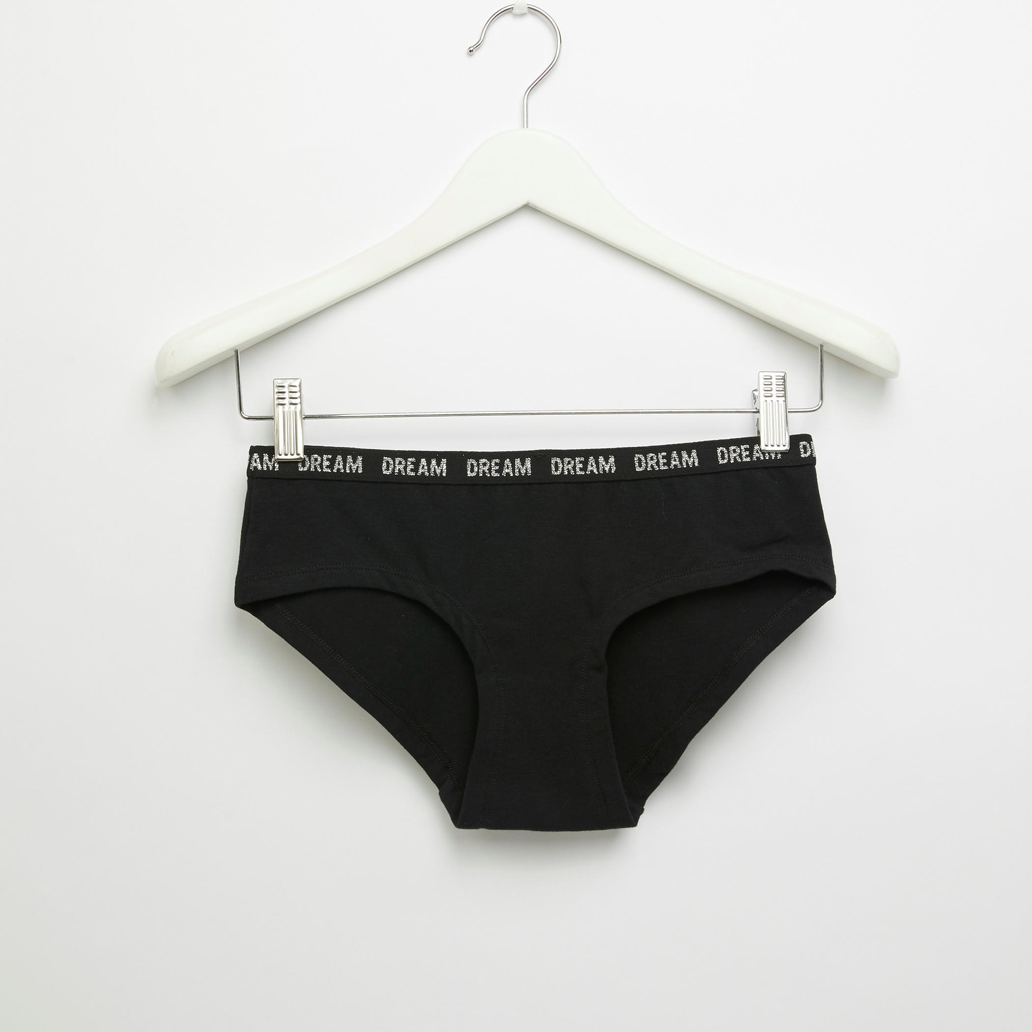 Solid Hipster Briefs with Printed Waistline-women-clothing-lingerie-panties-image-1