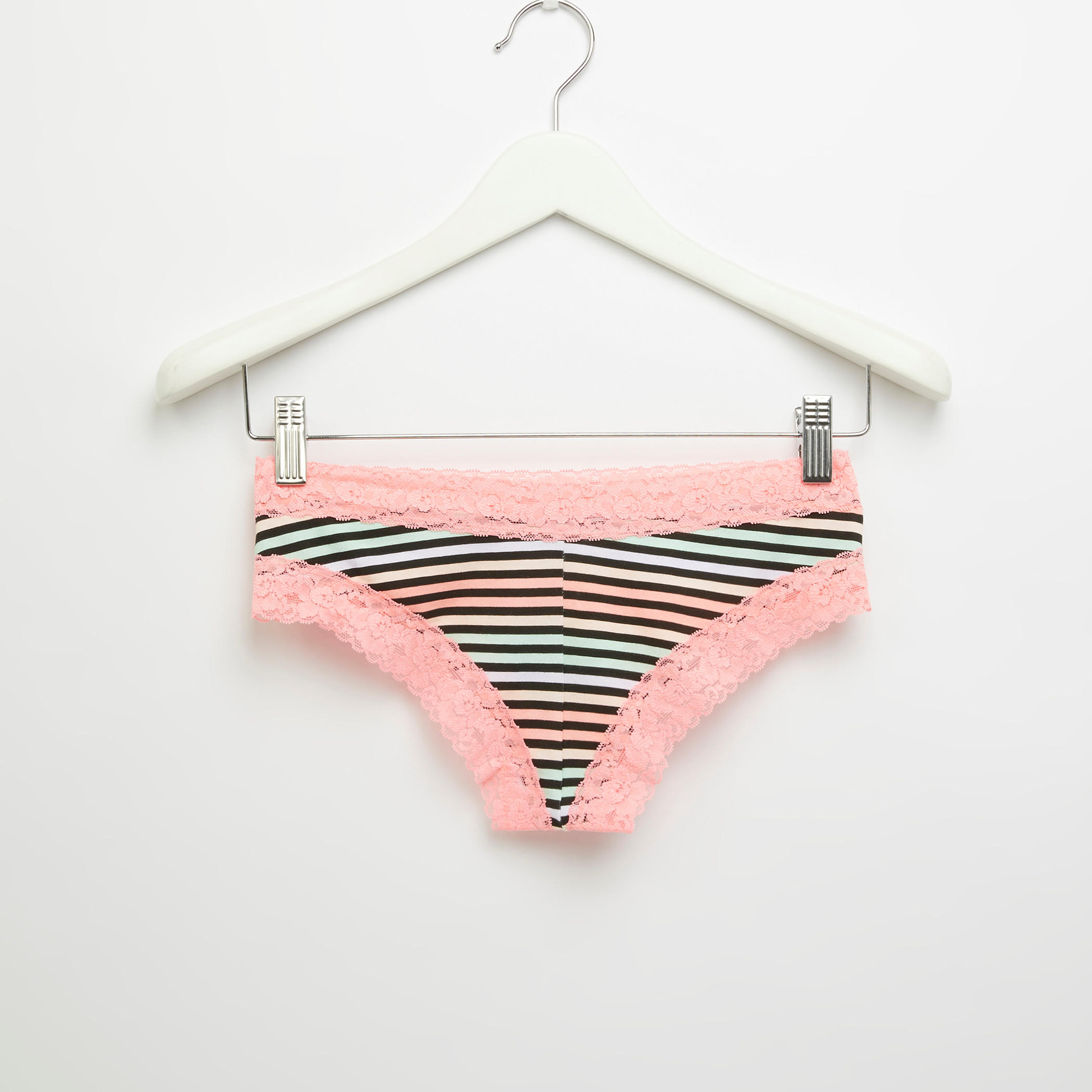 سراويل بيكيني بخصر مطّاطي وتفاصيل دانتيل-women-clothing-lingerie-panties-image-2