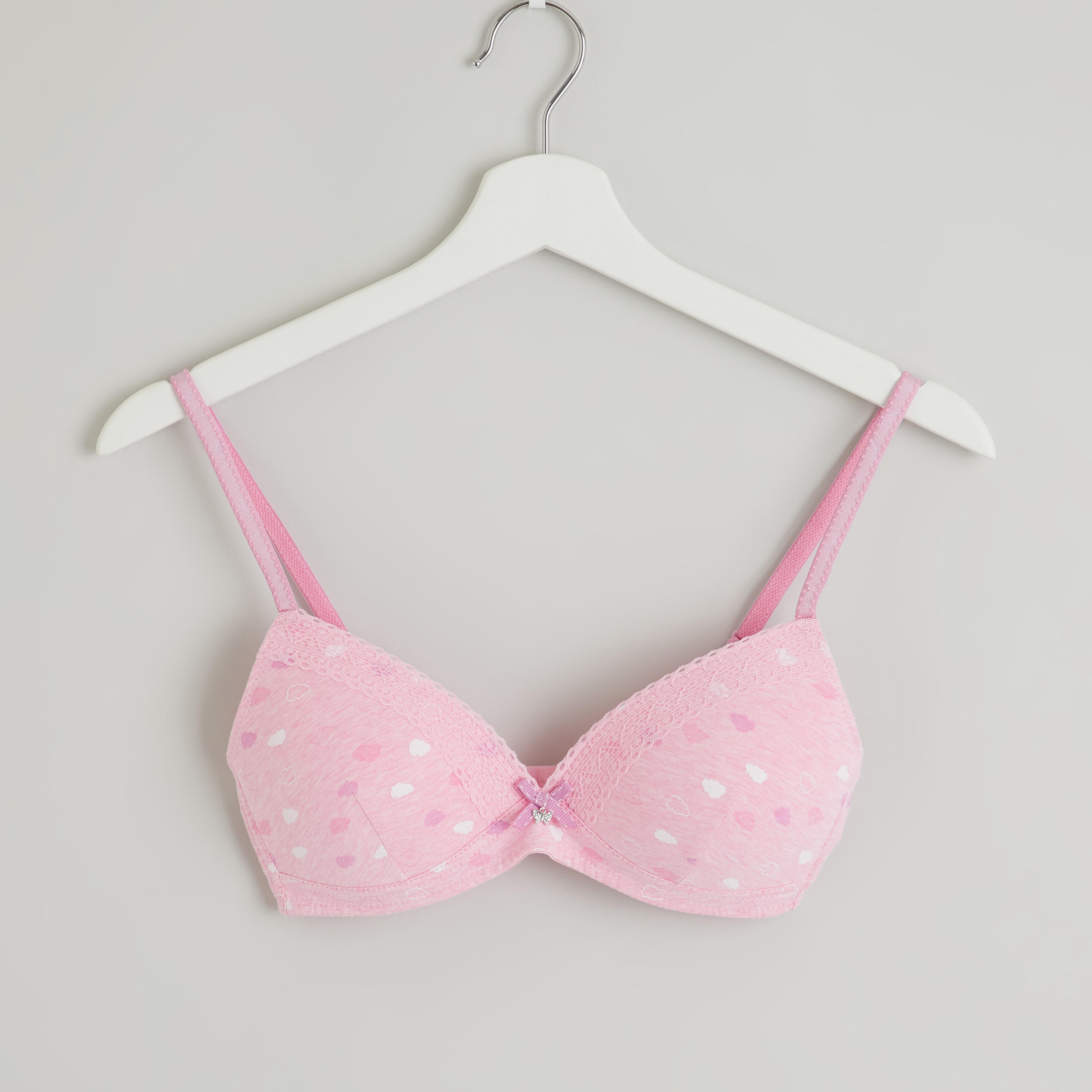 صدريّة تيشيرت مبطّنة بمشبك إغلاق ناعم - طقم من قطعتين-women-clothing-lingerie-bras-image-4