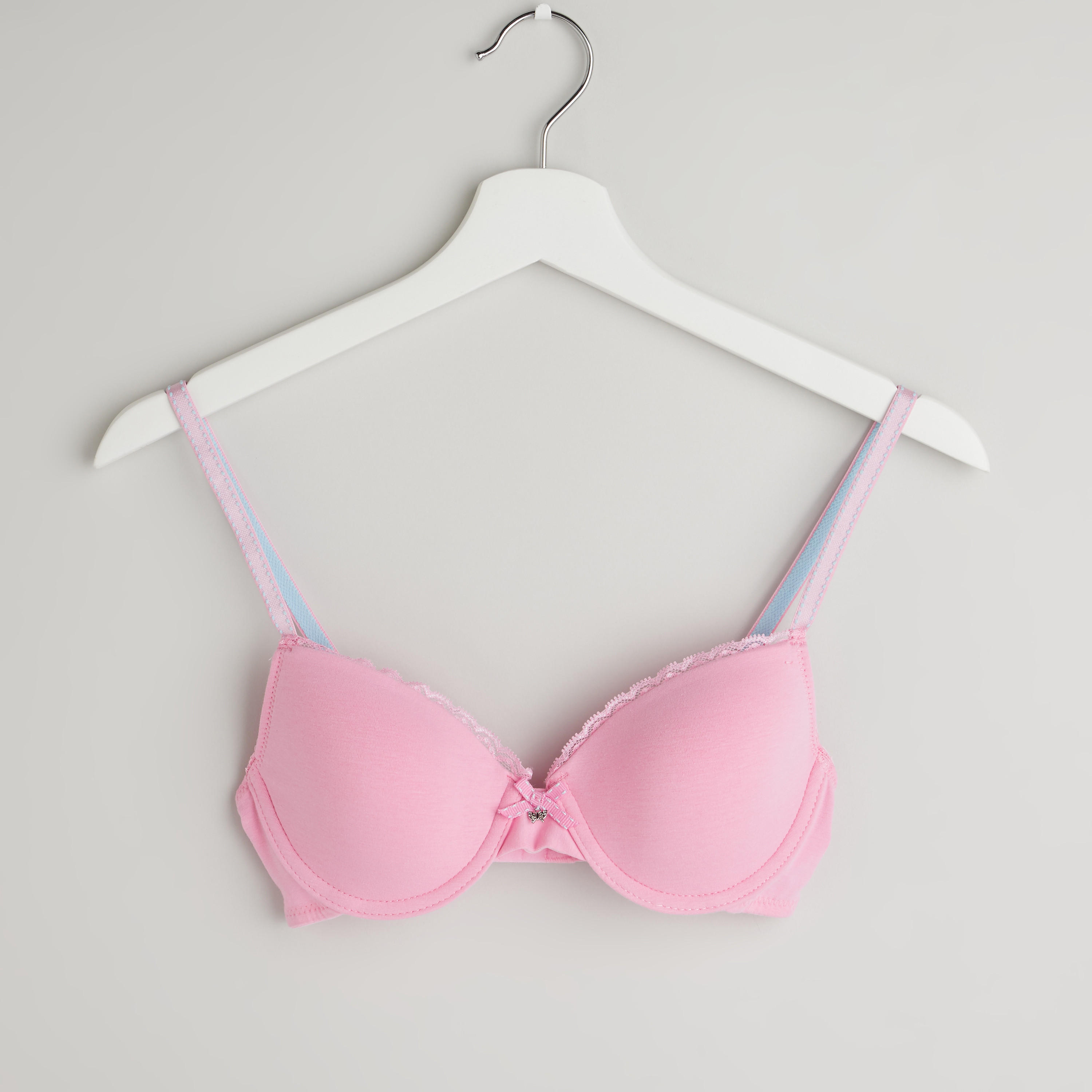 صدريّة تيشيرت مبطّنة بمشبك إغلاق - طقم من قطعتين متنوعتين-women-clothing-lingerie-bras-image-2
