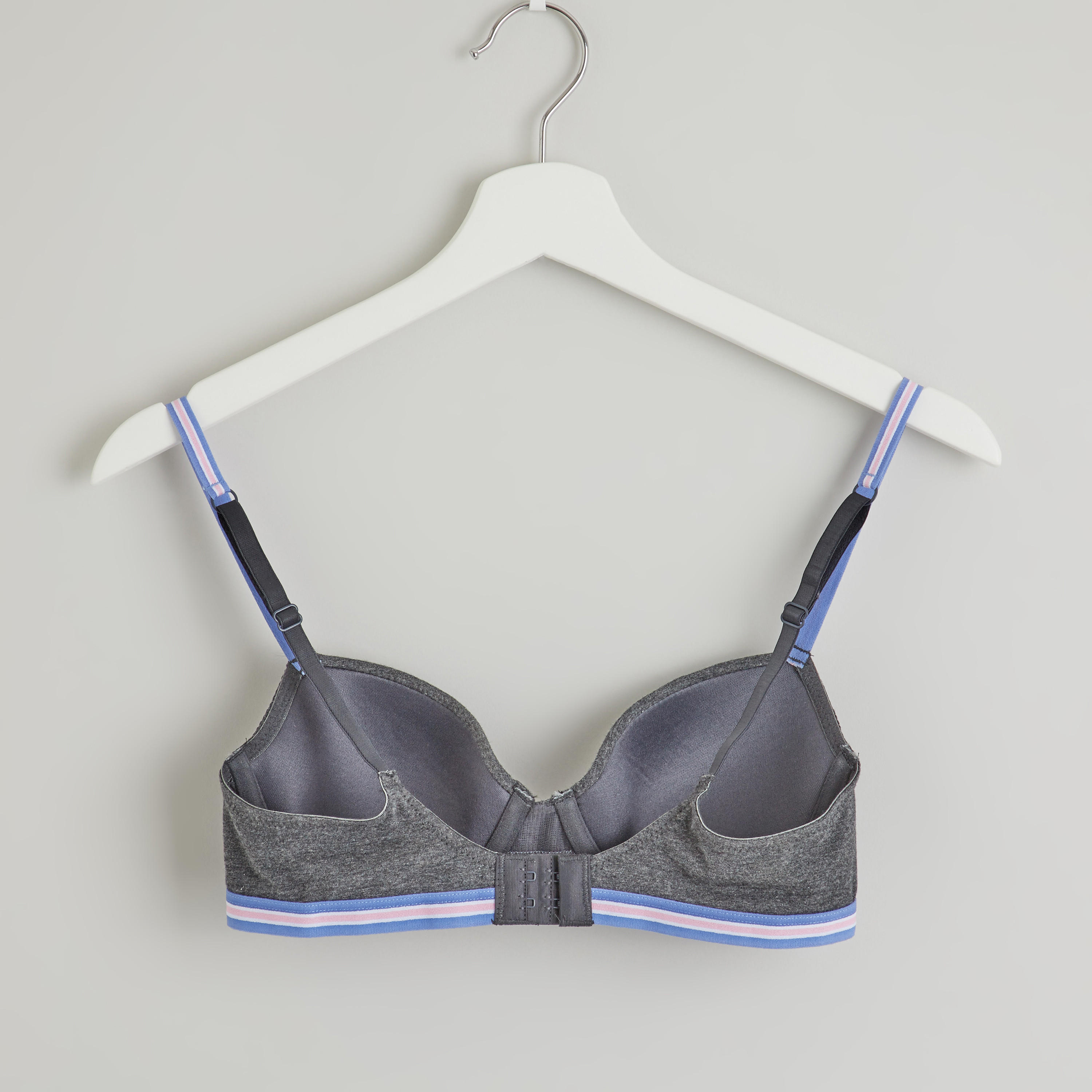 صدريّة تيشيرت مبطّنة بمشبك إغلاق ناعم - طقم من قطعتين متنوعتين-women-clothing-lingerie-bras-image-3