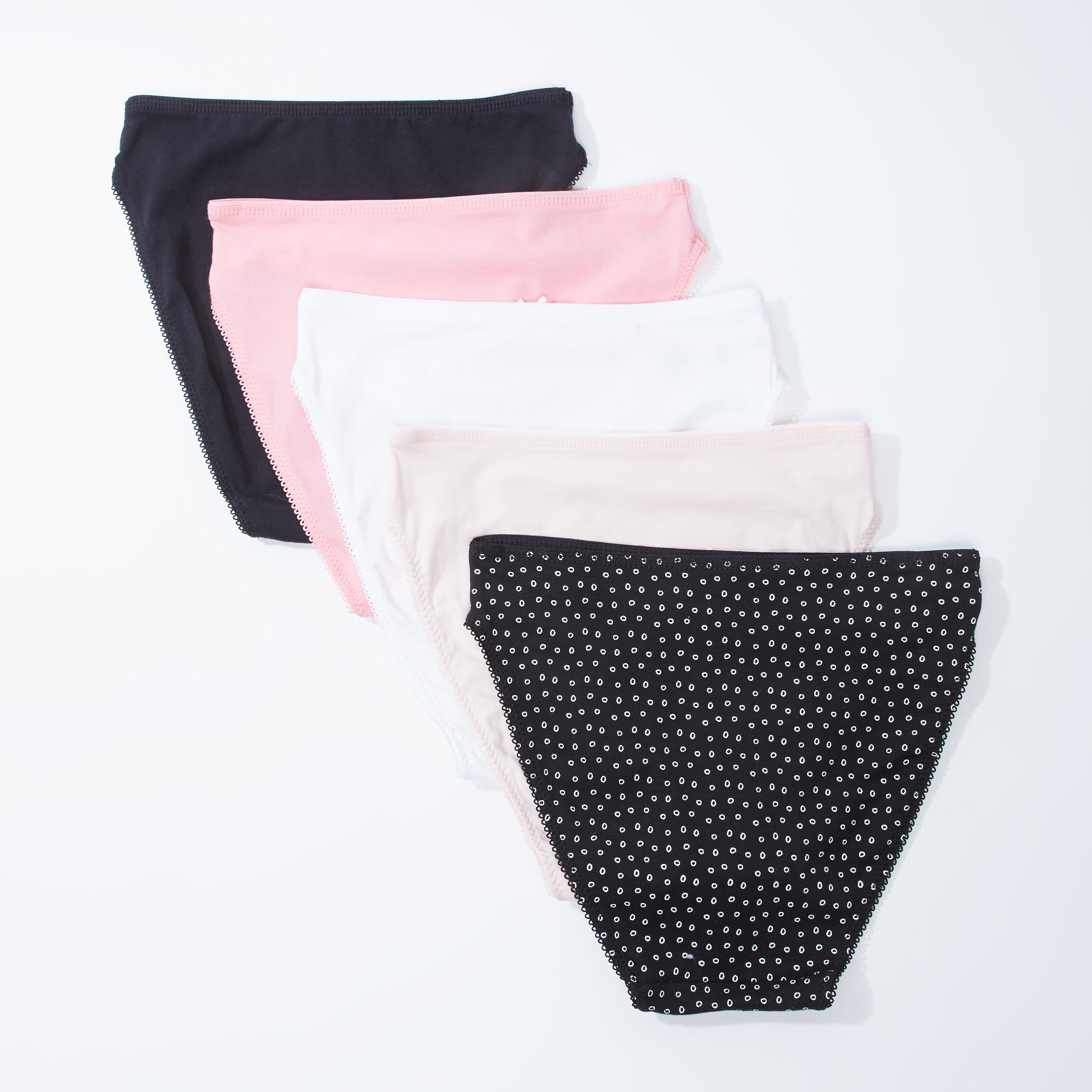 سراويل داخلية متنوعة بتفاصيل دانتيل - طقم من 5 قطع-women-clothing-lingerie-panties-image-2