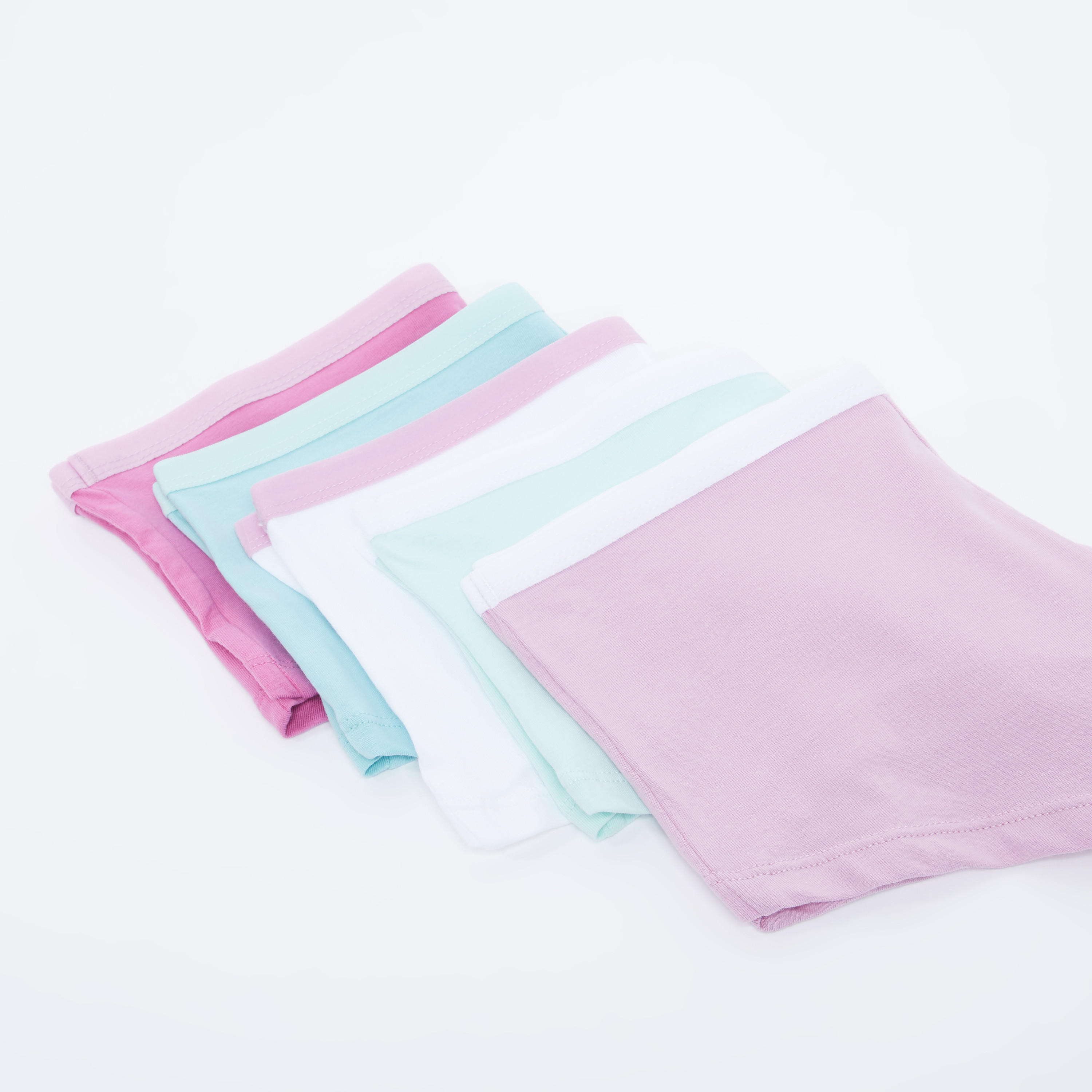 سراويل داخلية بوي شورت سادة بخصر مطّاطي - طقم من 5 قطع-women-clothing-lingerie-panties-image-3