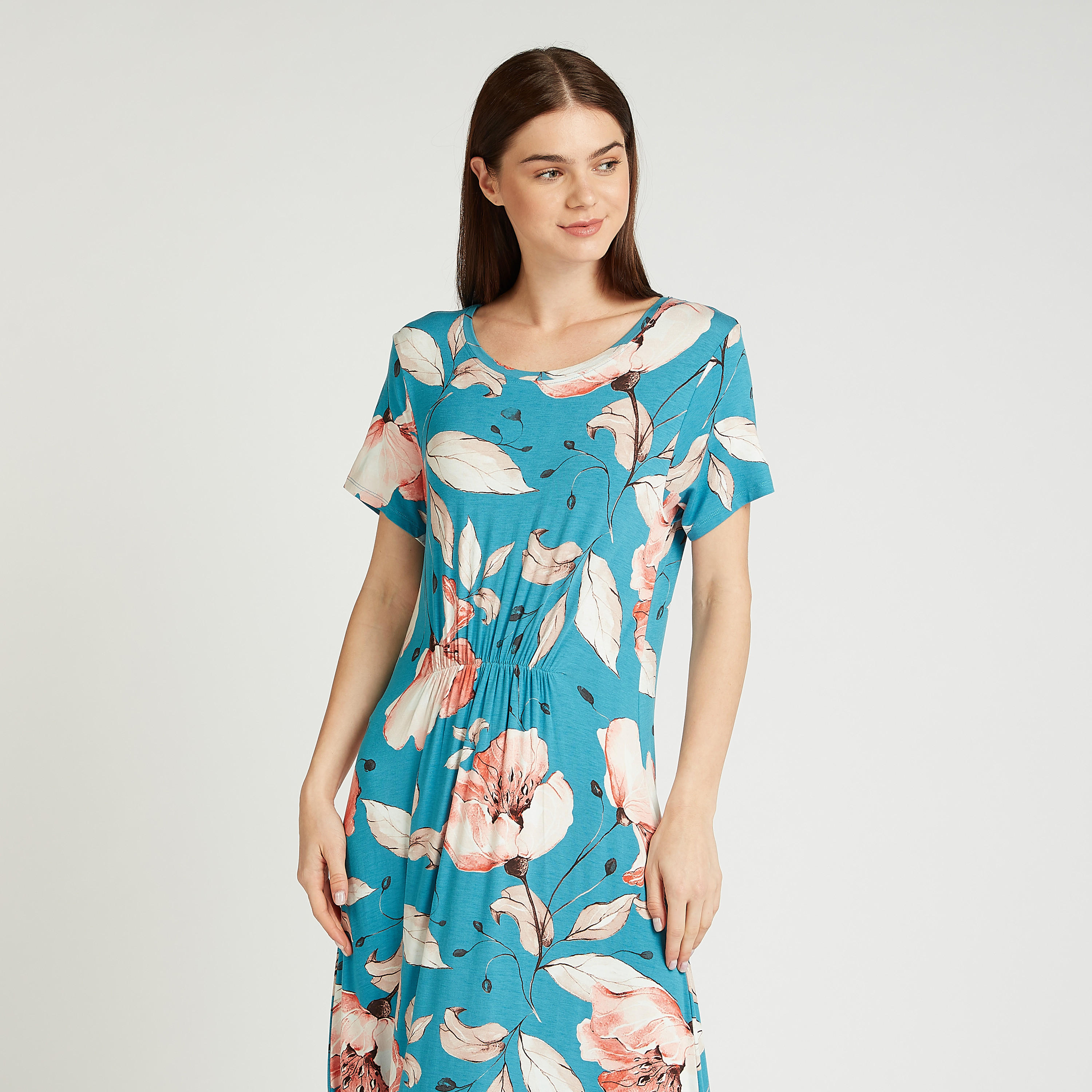 قميص نوم بياقة مستديرة وأكمام قصيرة وطبعات ميكي ماوس-women-clothing-nightwear-nighties-image-2