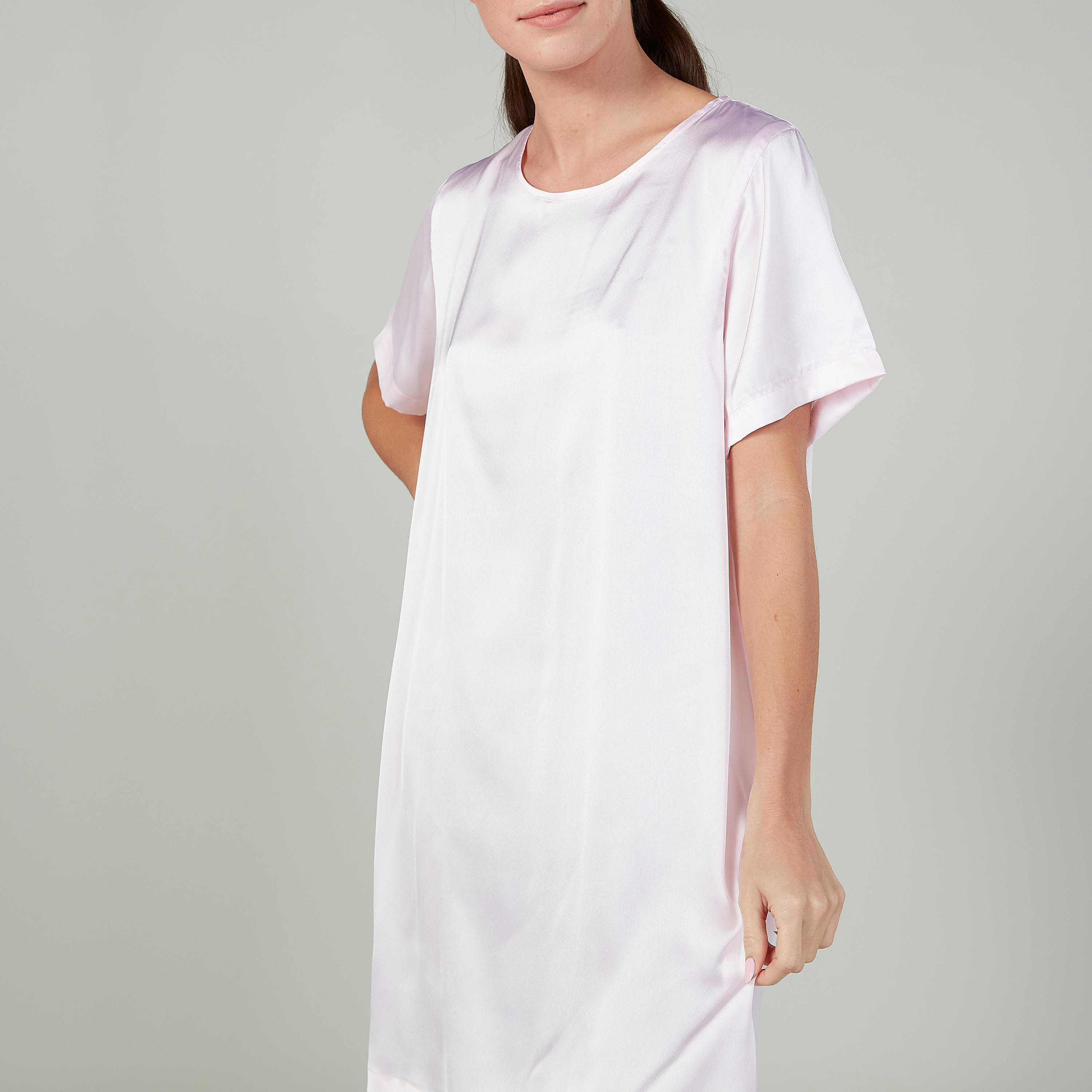 فستان نوم بياقة مستديرة وأكمام قصيرة - طقم من قطعتين-women-clothing-nightwear-nighties-image-6