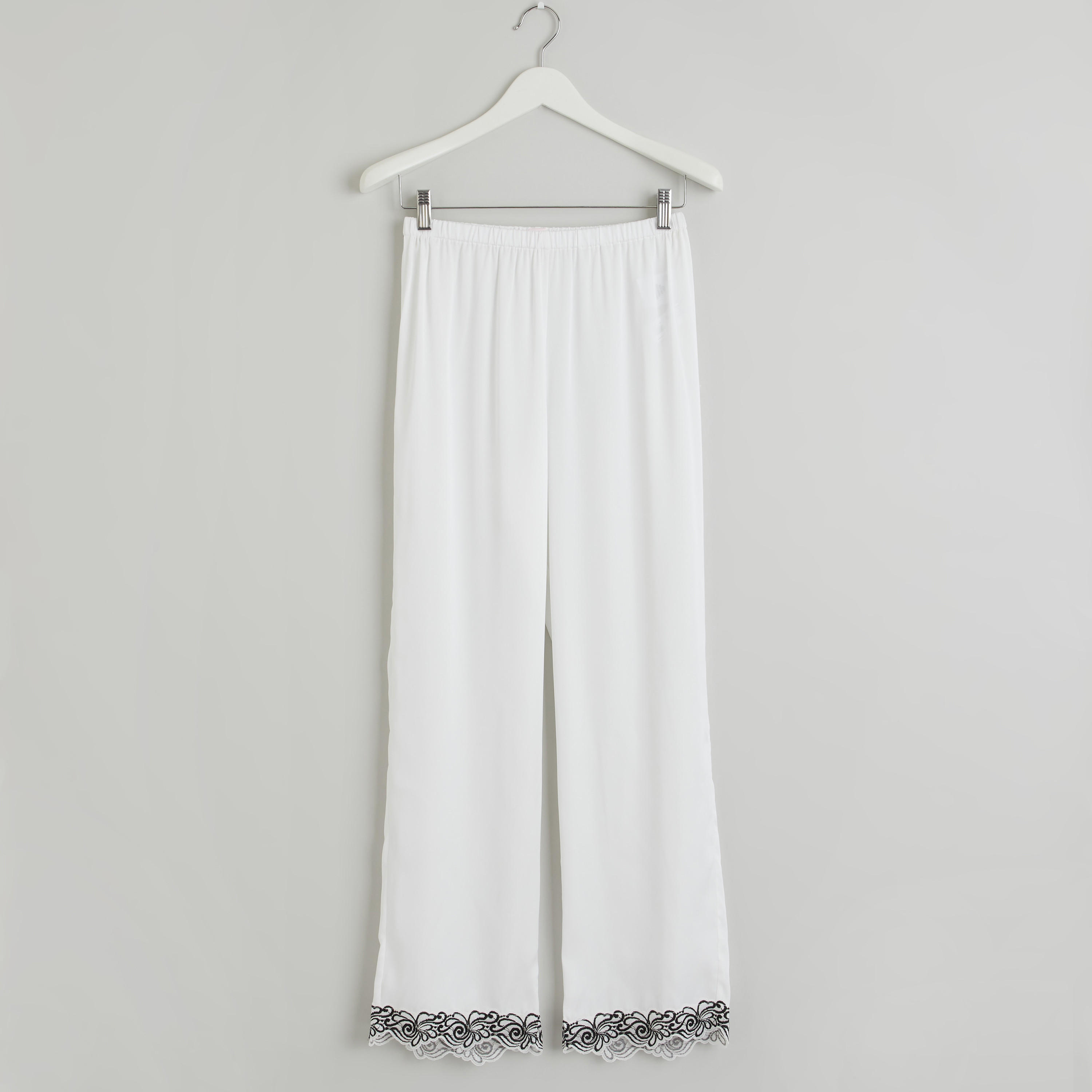 طقم بنطلون بيجاما طويل وبلوزة مطرزة دون أكمام-women-clothing-nightwear-pyjamas-longsets-image-5
