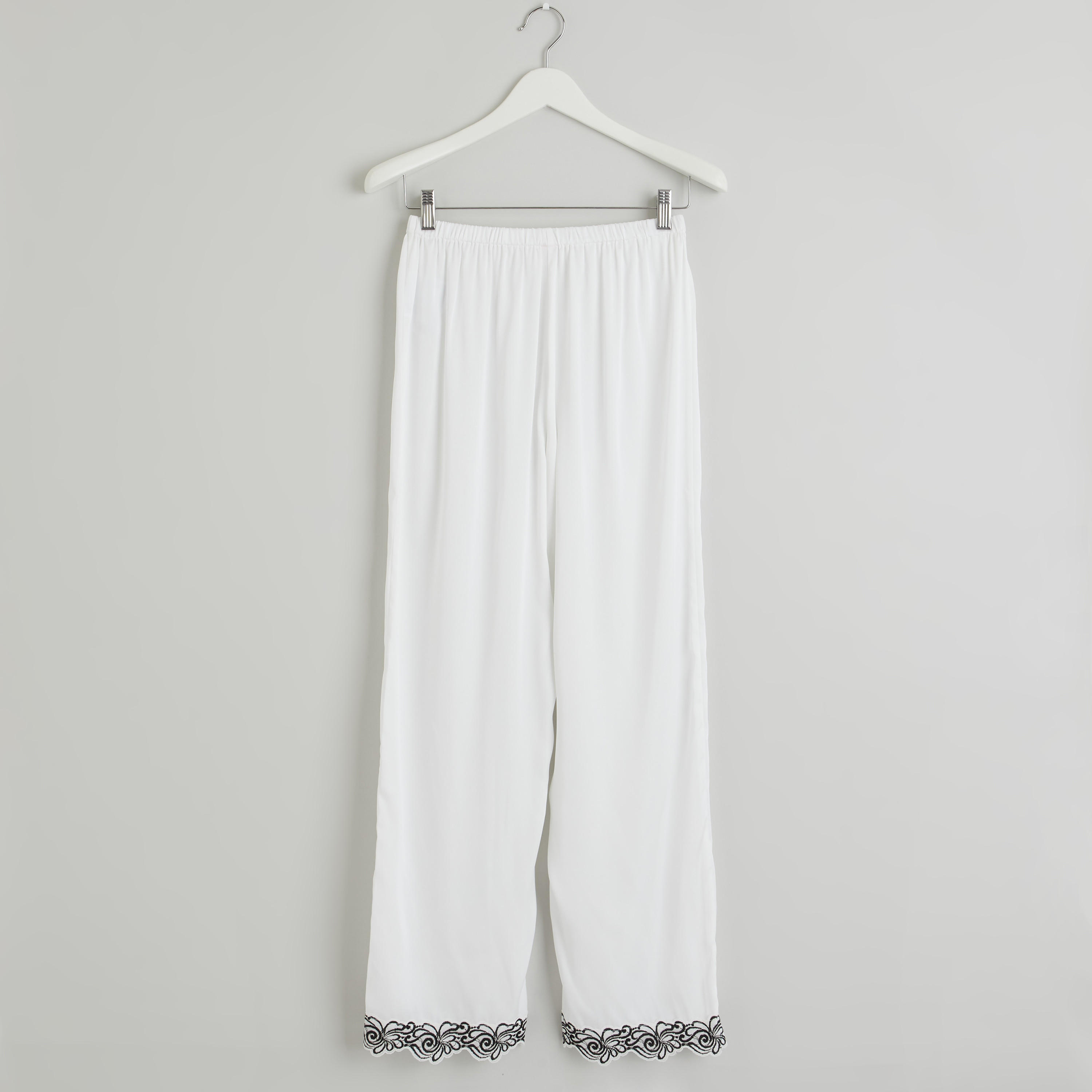 طقم بنطلون بيجاما طويل وبلوزة مطرزة دون أكمام-women-clothing-nightwear-pyjamas-longsets-image-7