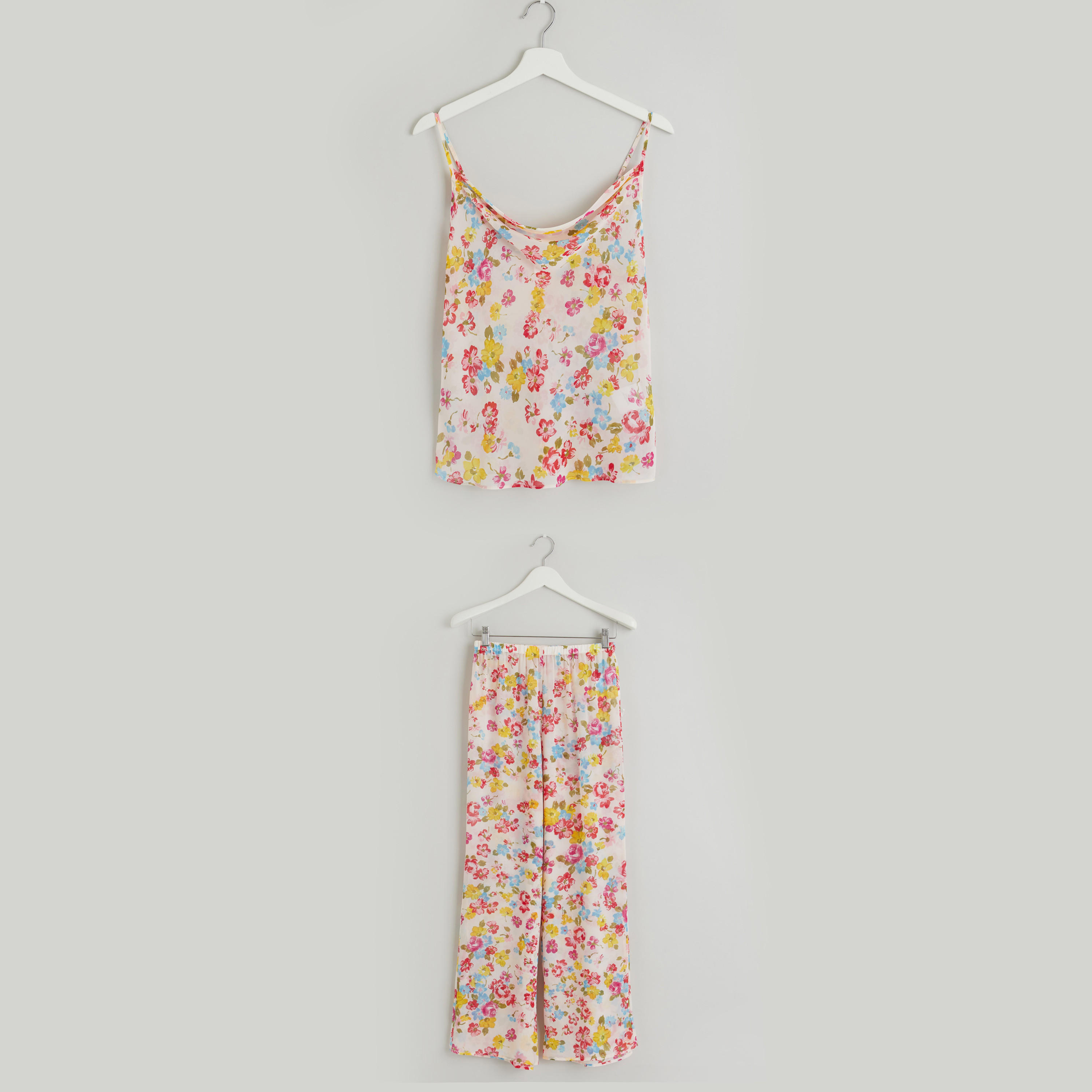 Floral Printed Sleeveless Top and Full Length Pyjama Set-women-clothing-nightwear-pyjamas-longsets-image-1