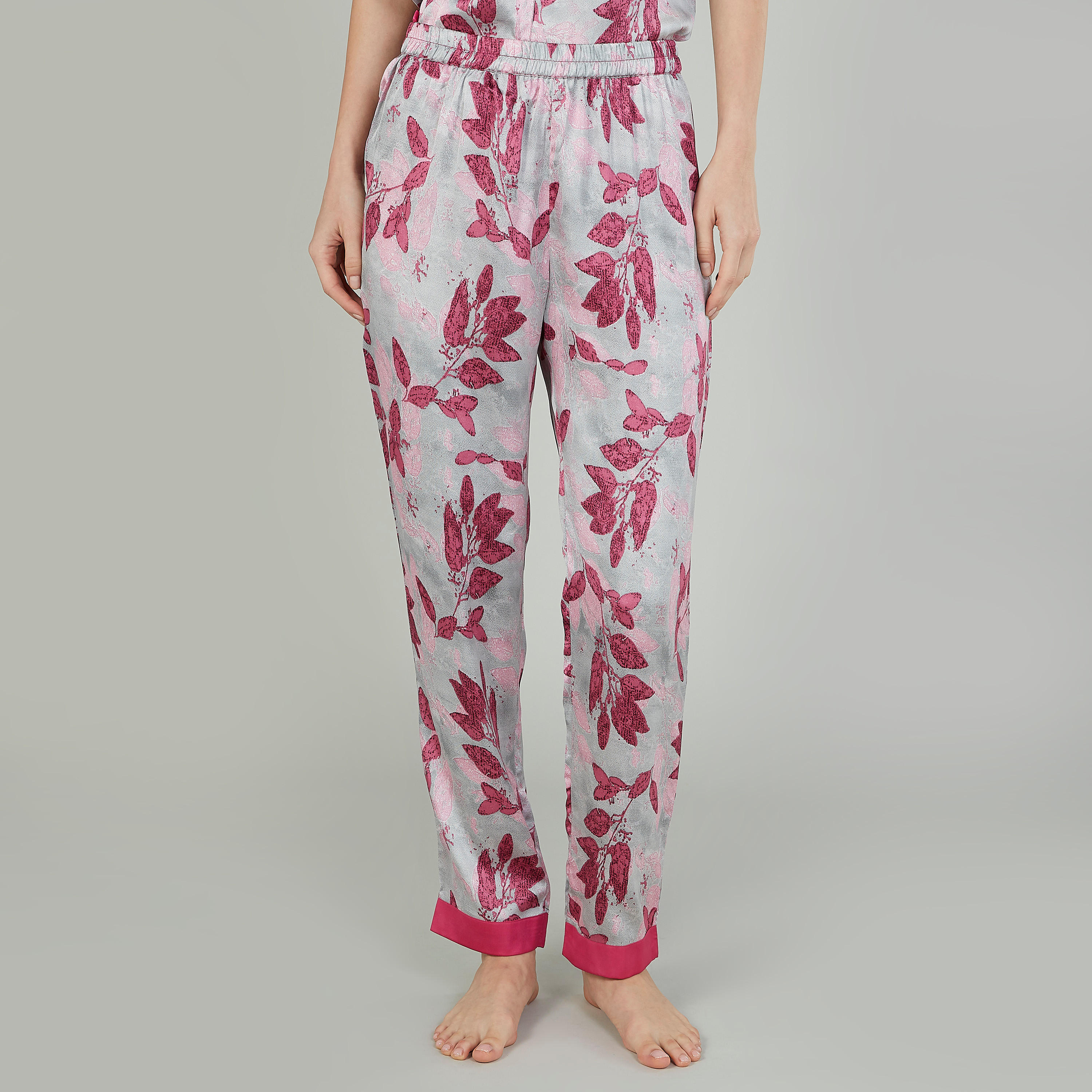 Printed V-neck Shirt and Full Length Pyjama Set-women-clothing-nightwear-pyjamas-longsets-image-5