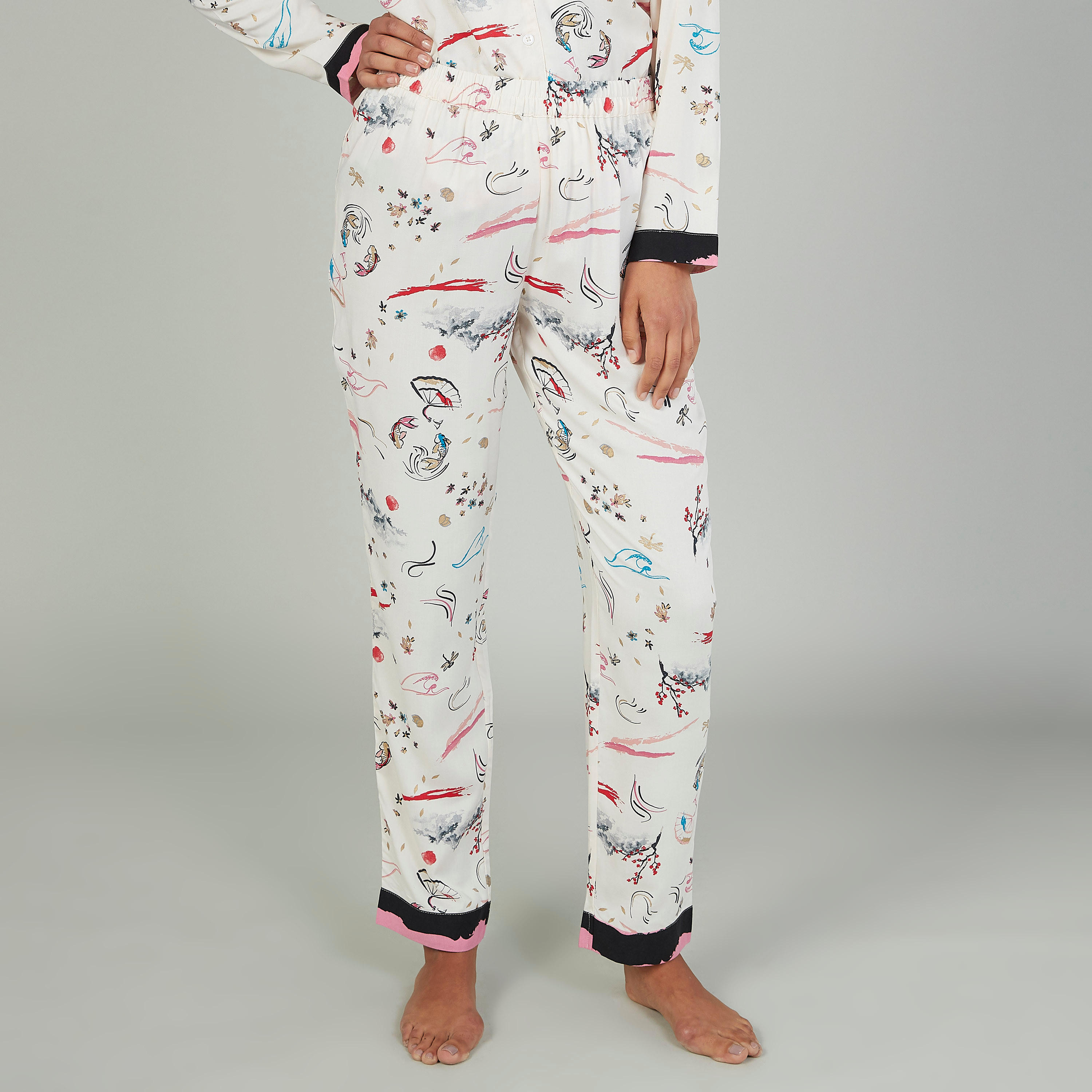 Printed Long Sleeves Shirt and Full Length Pyjama Set-women-clothing-nightwear-pyjamas-longsets-image-5