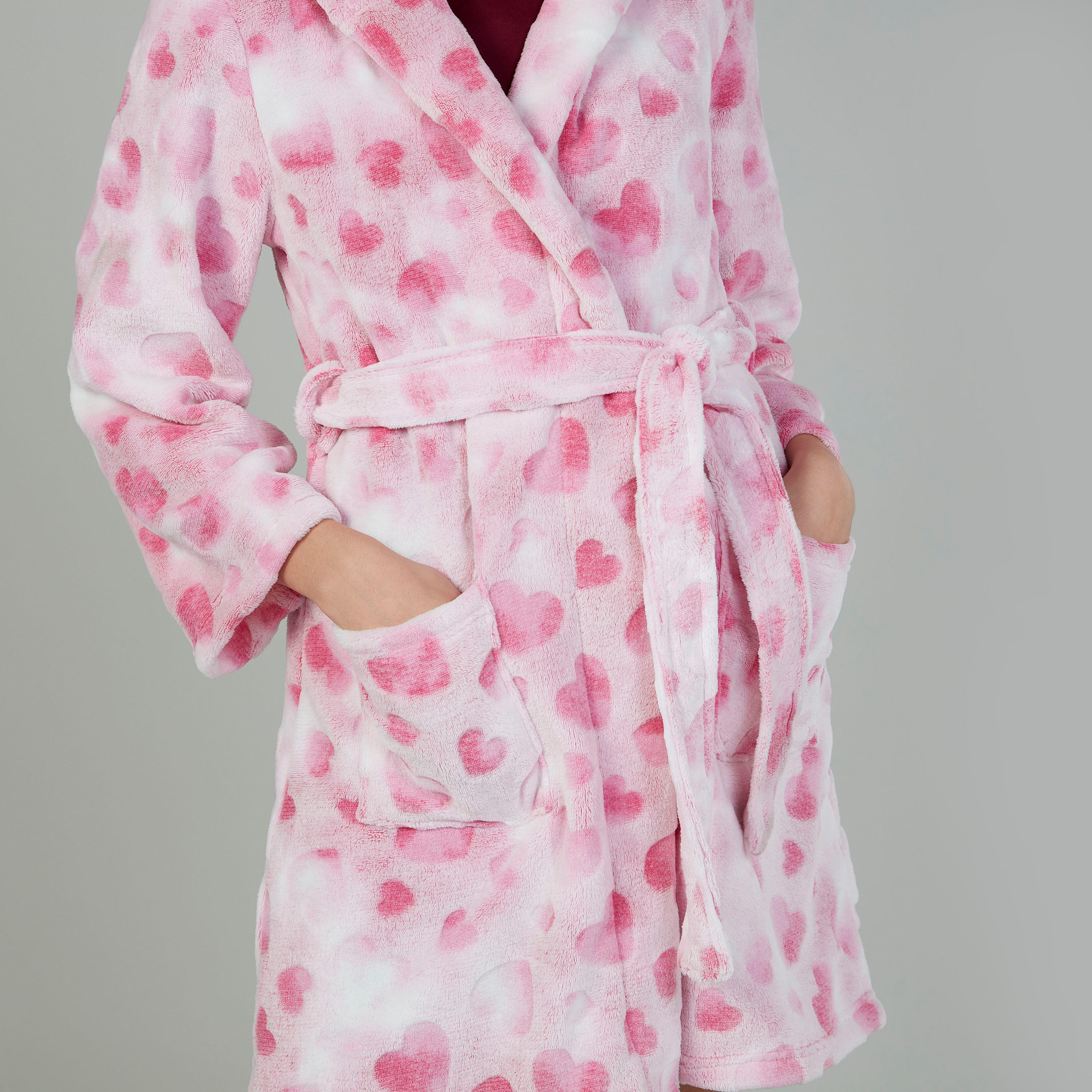 Printed Nightrobe with Long Sleeves and Pocket Detail-women-clothing-nightwear-robes-image-3