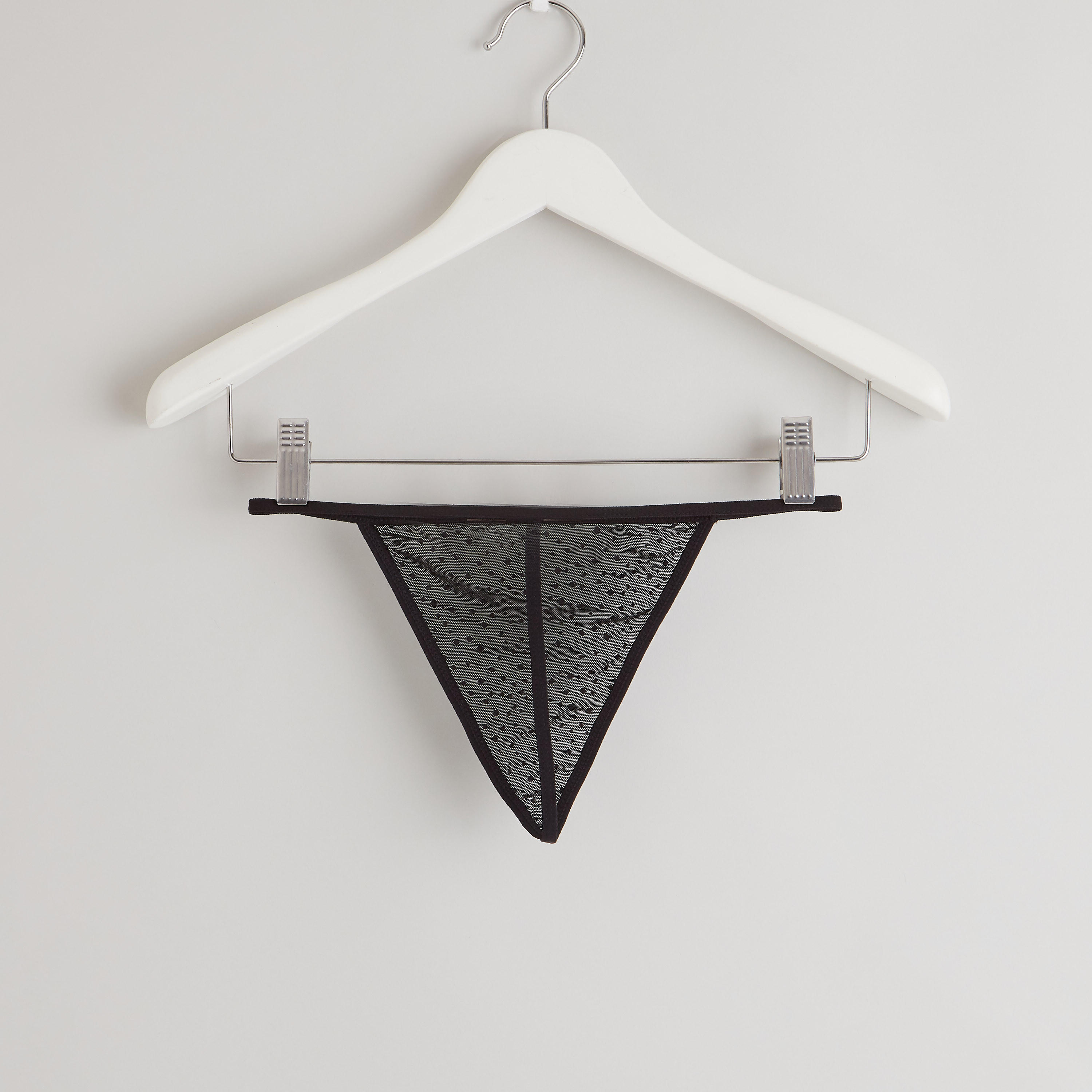 طقم نوم بتفاصيل دانتيل مع أربطة وثونغ - 3 قطع-women-clothing-nightwear-nighties-image-9